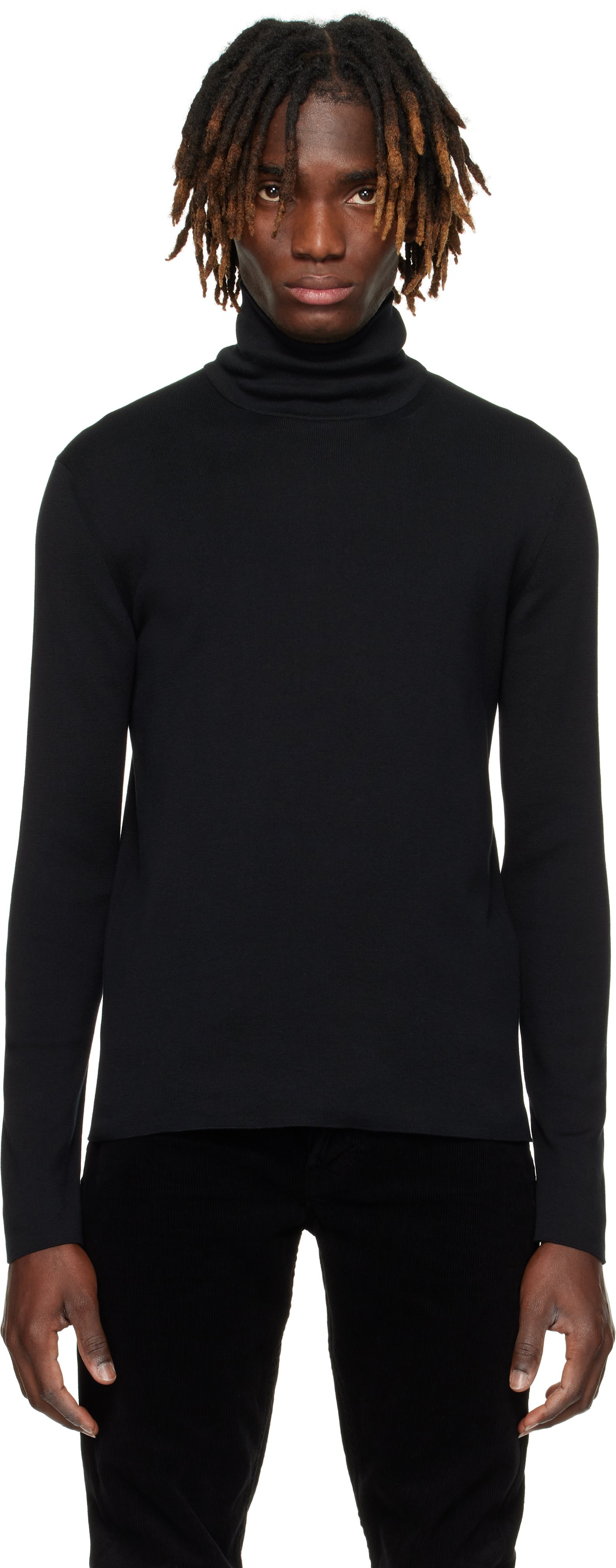 Black Cotton Turtleneck