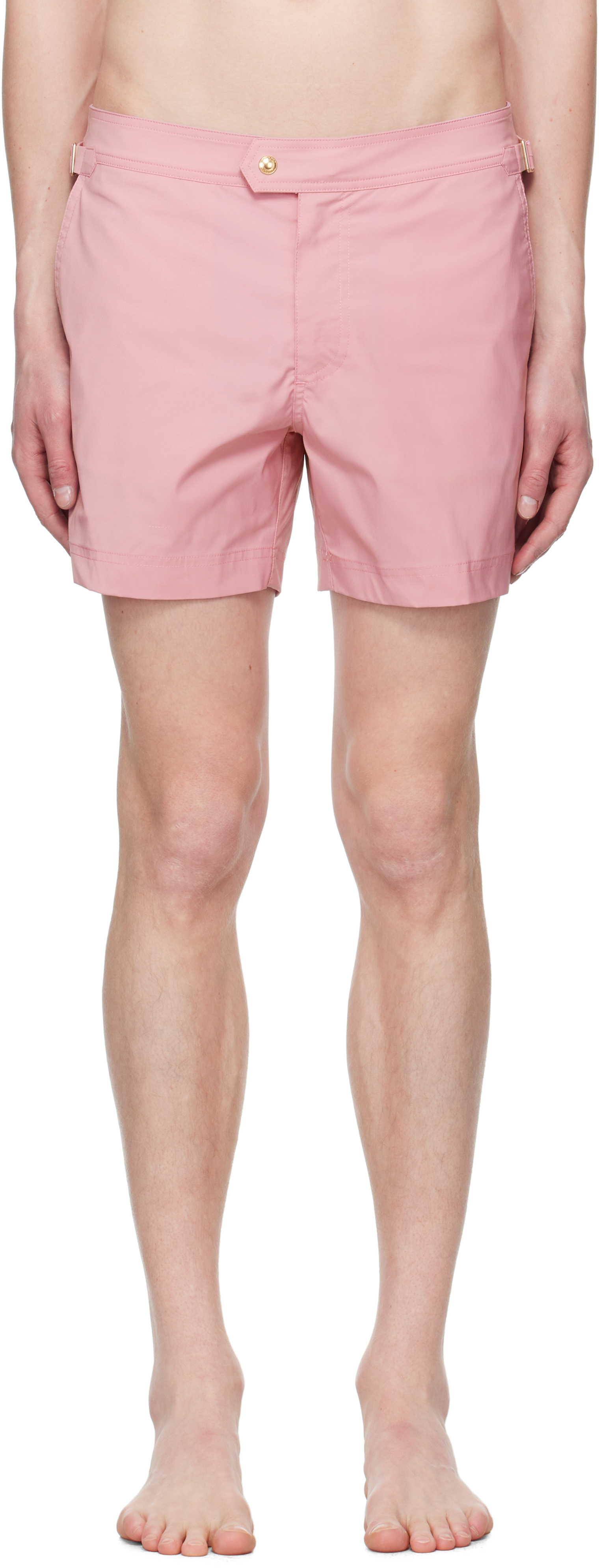 Tom Ford Pink Poplin Swim Shorts