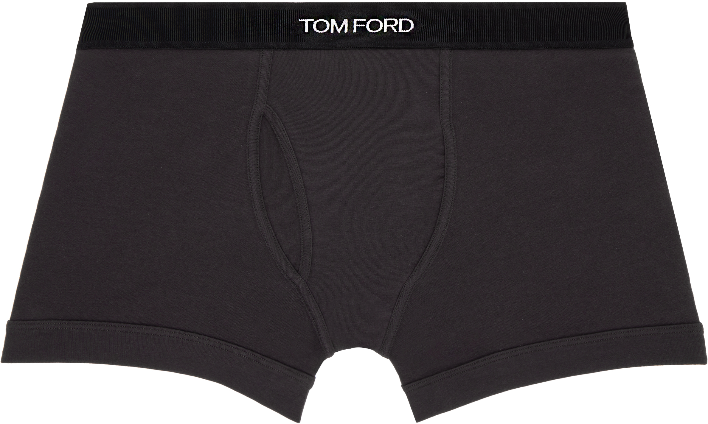 Gray Cotton Boxer Briefs by TOM FORD on Sale