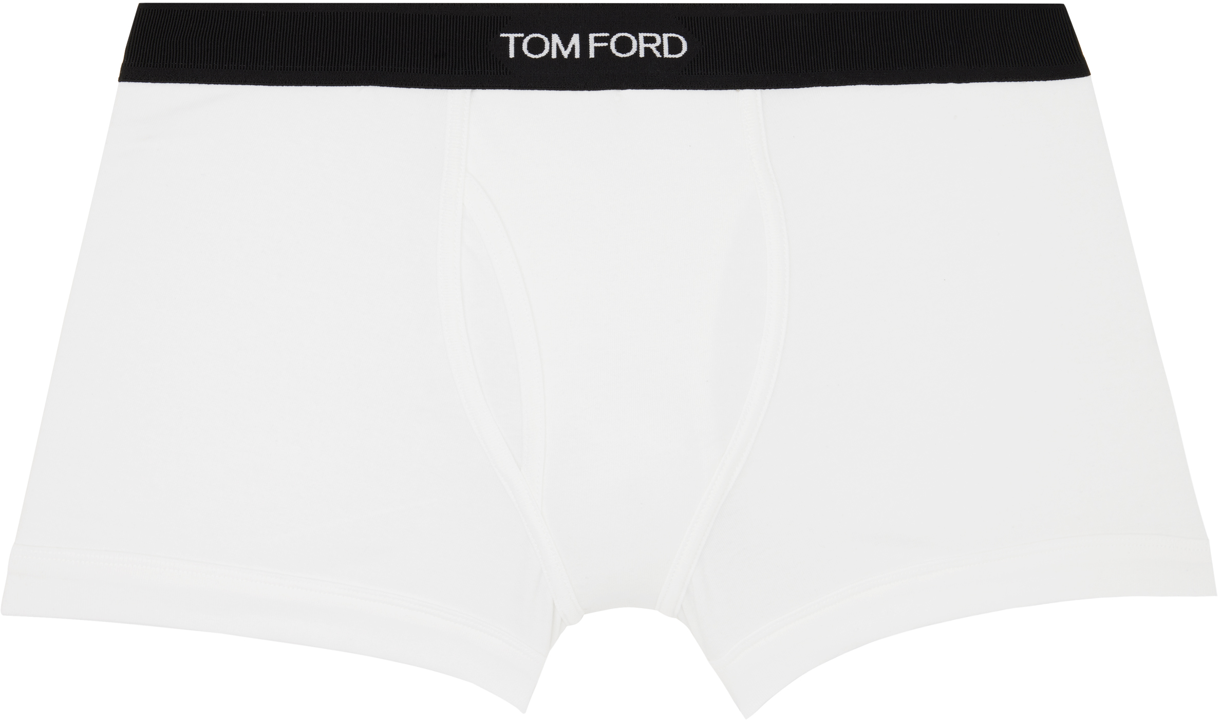 TOM FORD: White Cotton Boxer Briefs | SSENSE