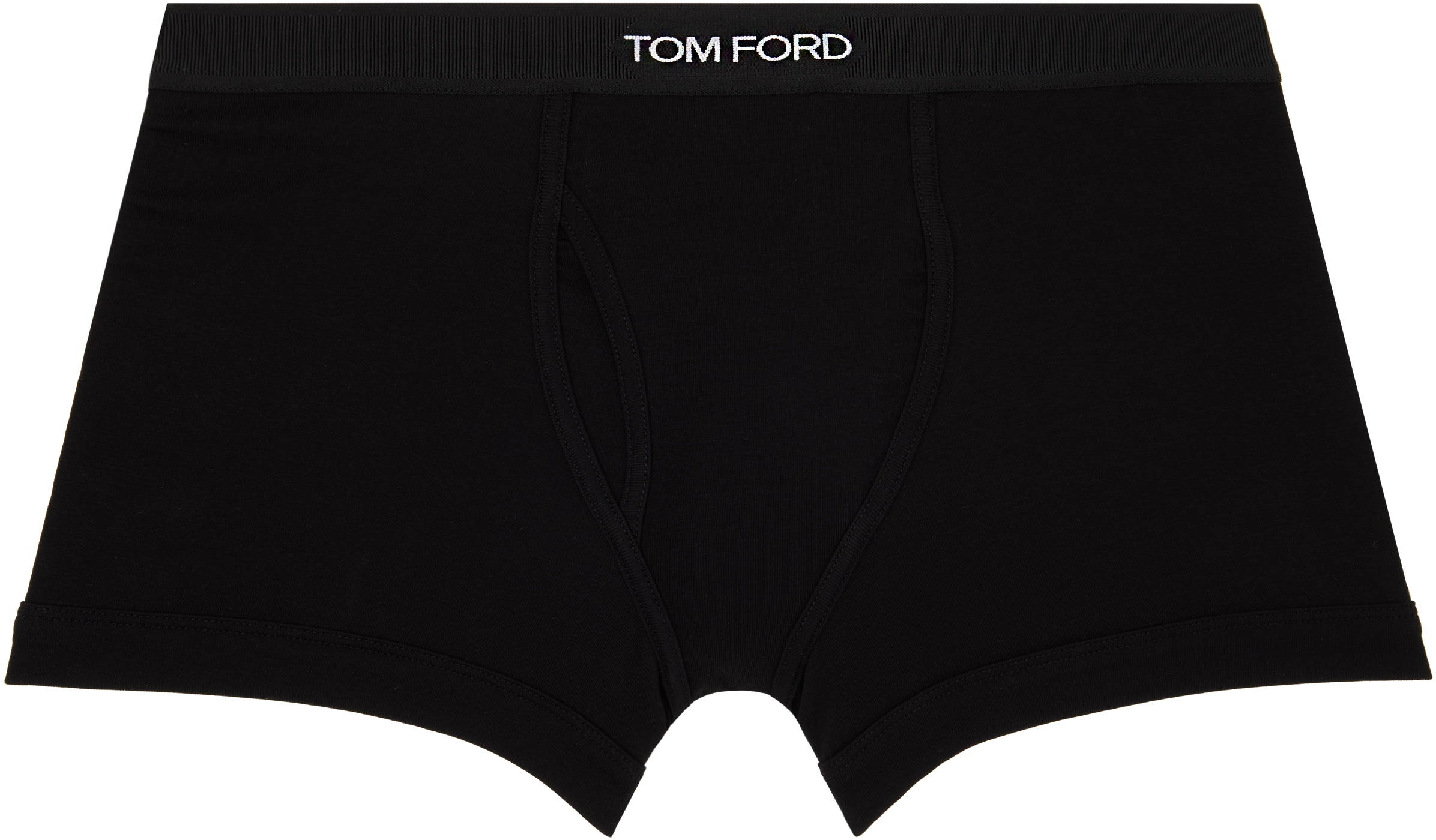 TOM FORD: Black Cotton Boxer Briefs | SSENSE