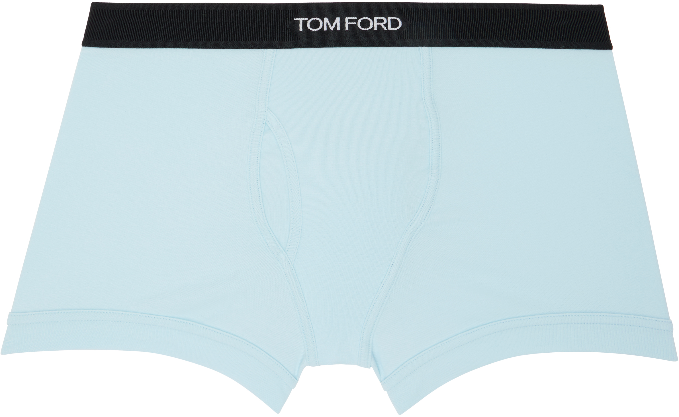 Tom Ford Blue Cotton Boxer Briefs In Blue