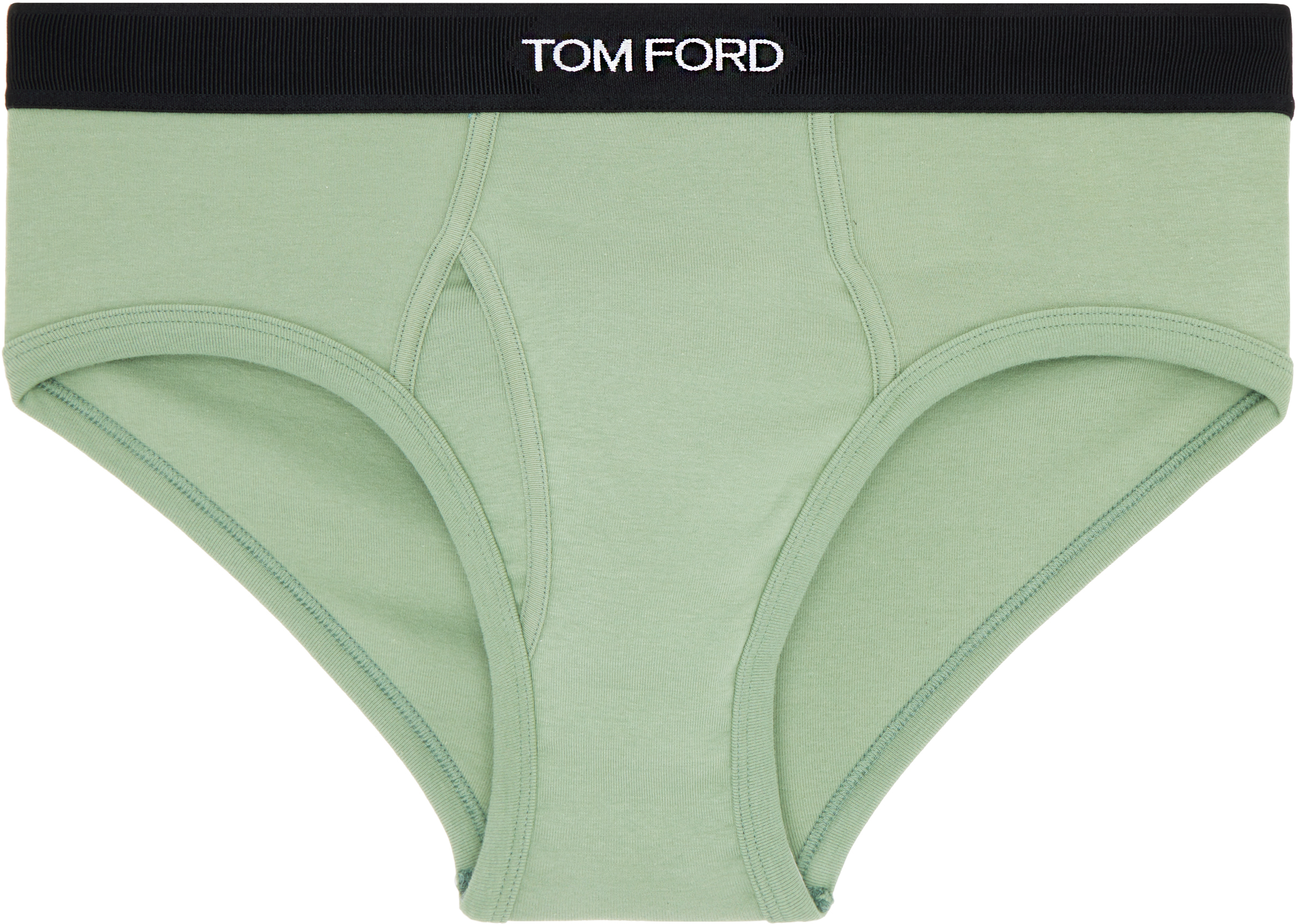 Green Cotton Briefs by TOM FORD on Sale