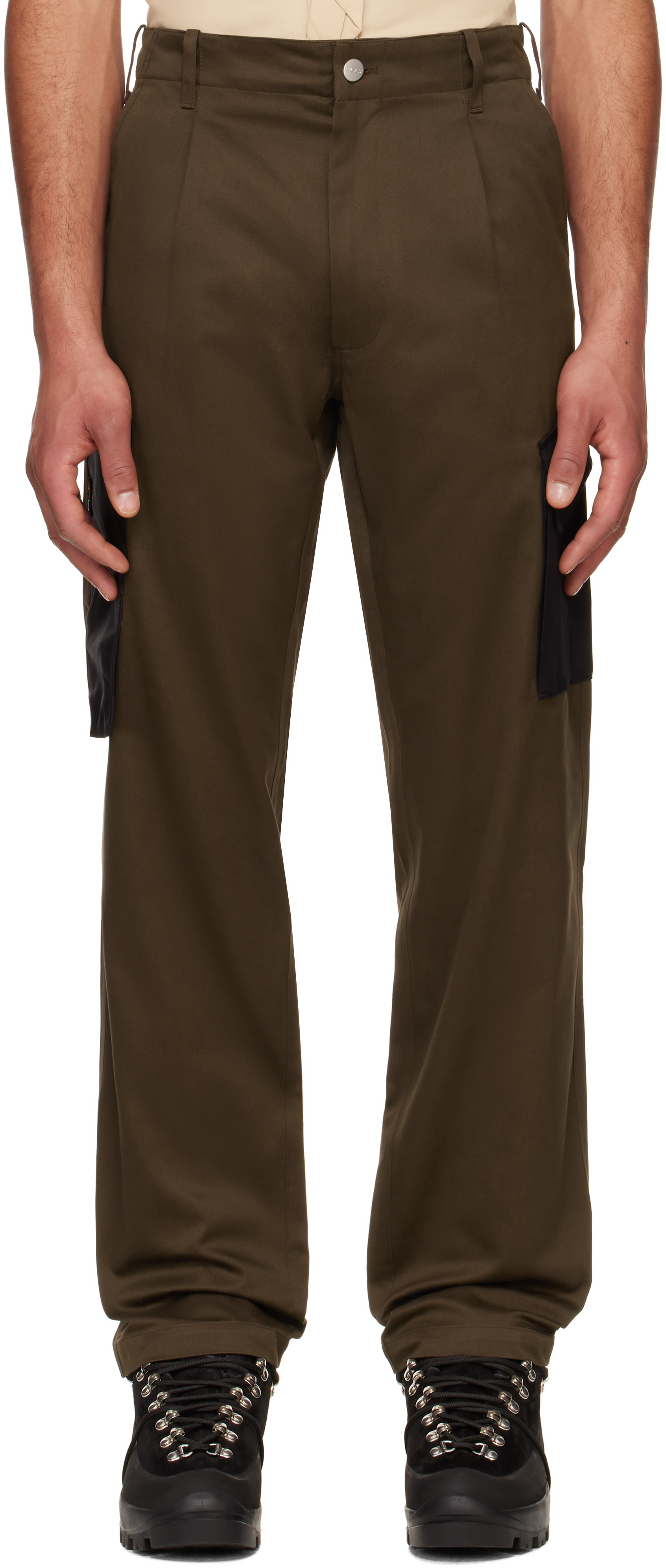 その他ブランド / OLLY SHINDER/25SS/Gardiner Cargo Pants/ボトム/32/コットン/WHT/総柄 Olly Shinderのブラウン Gardiner カーゴパンツがセール中