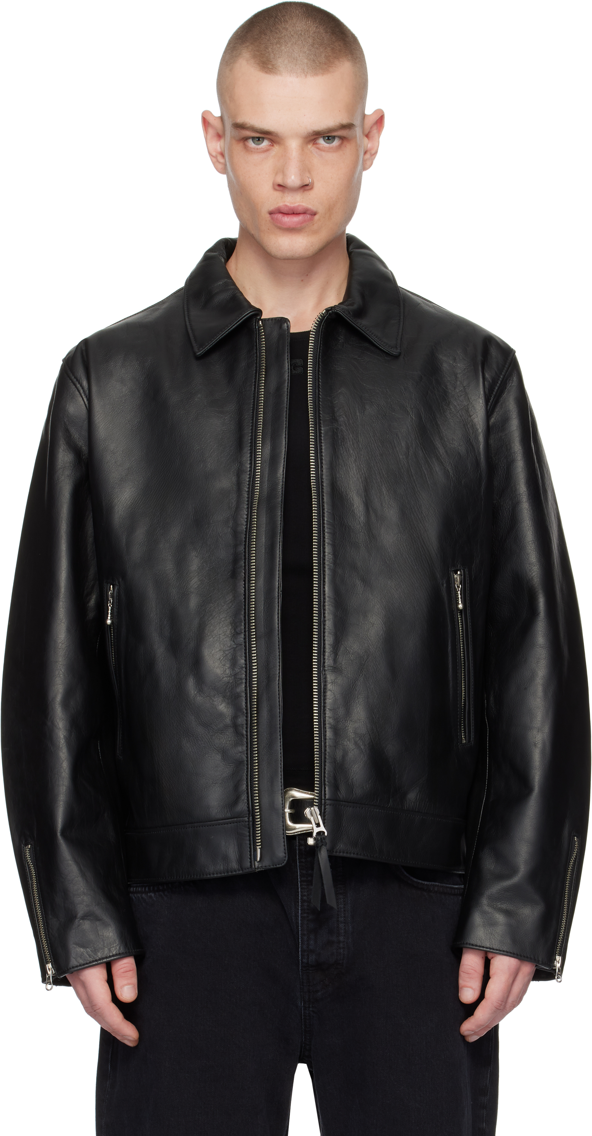 Black Eddy Rider Leather Jacket