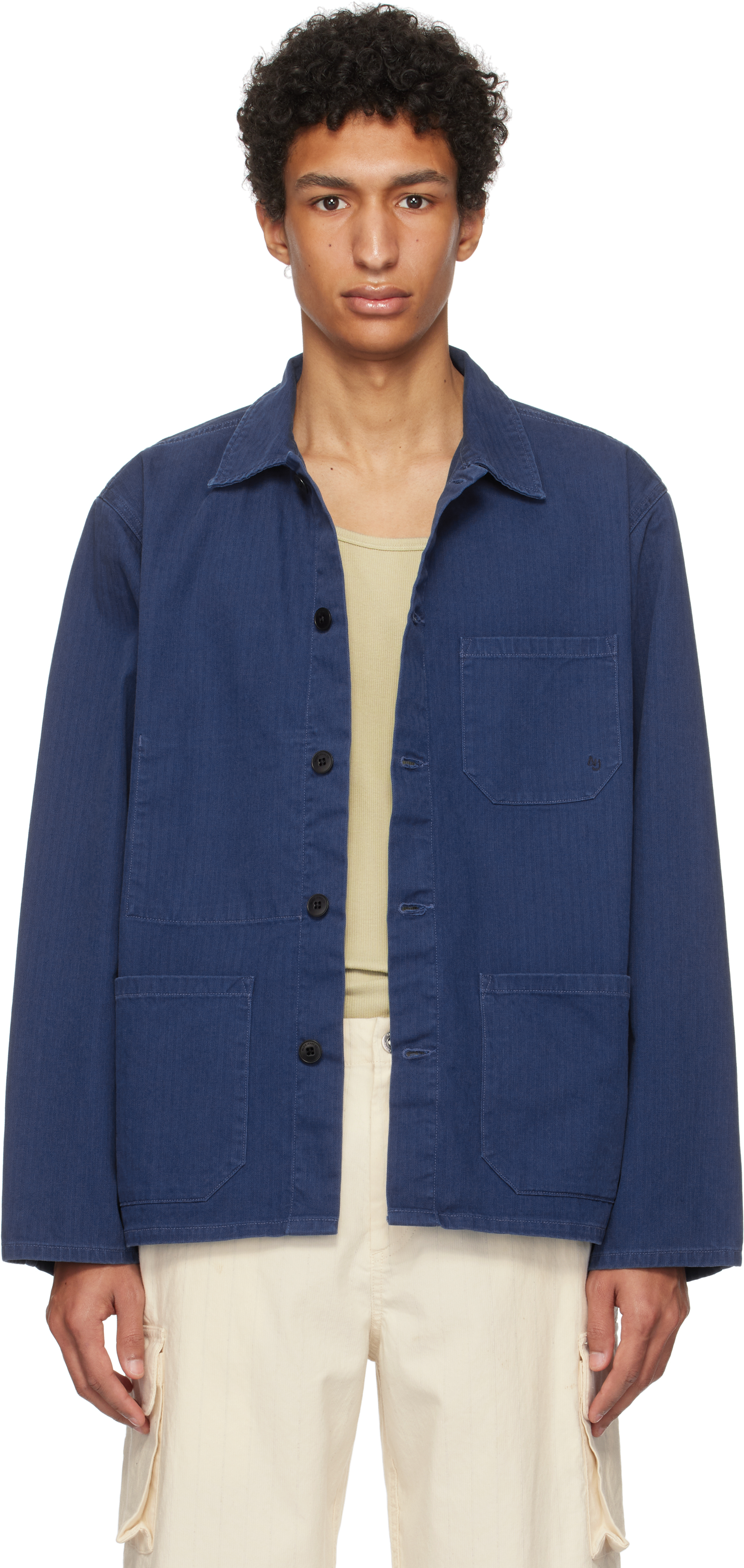 Blue Buddy Herringbone Chore Jacket