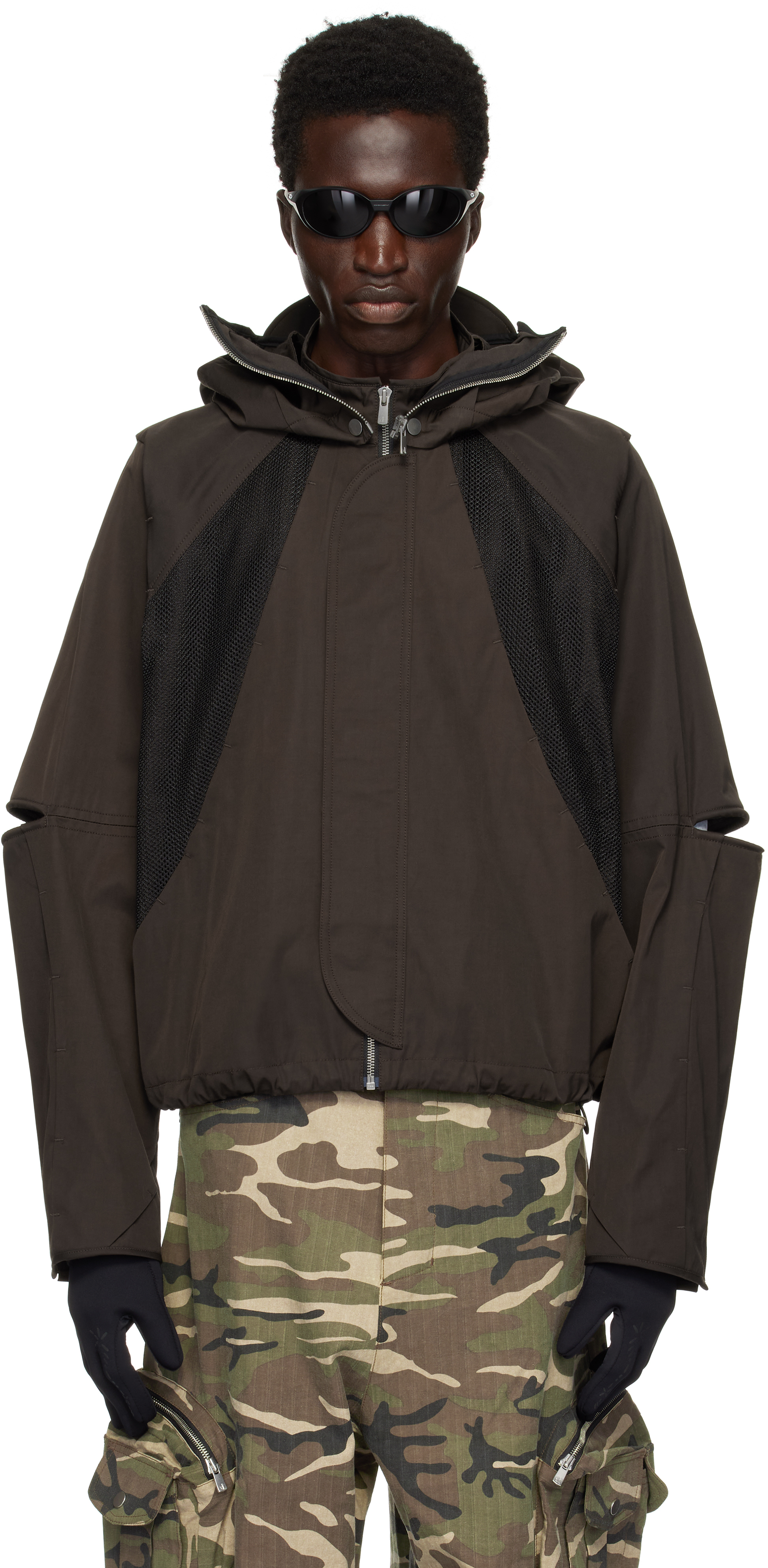 Khaki Camouflage Parachute Hooded V2 Jacket