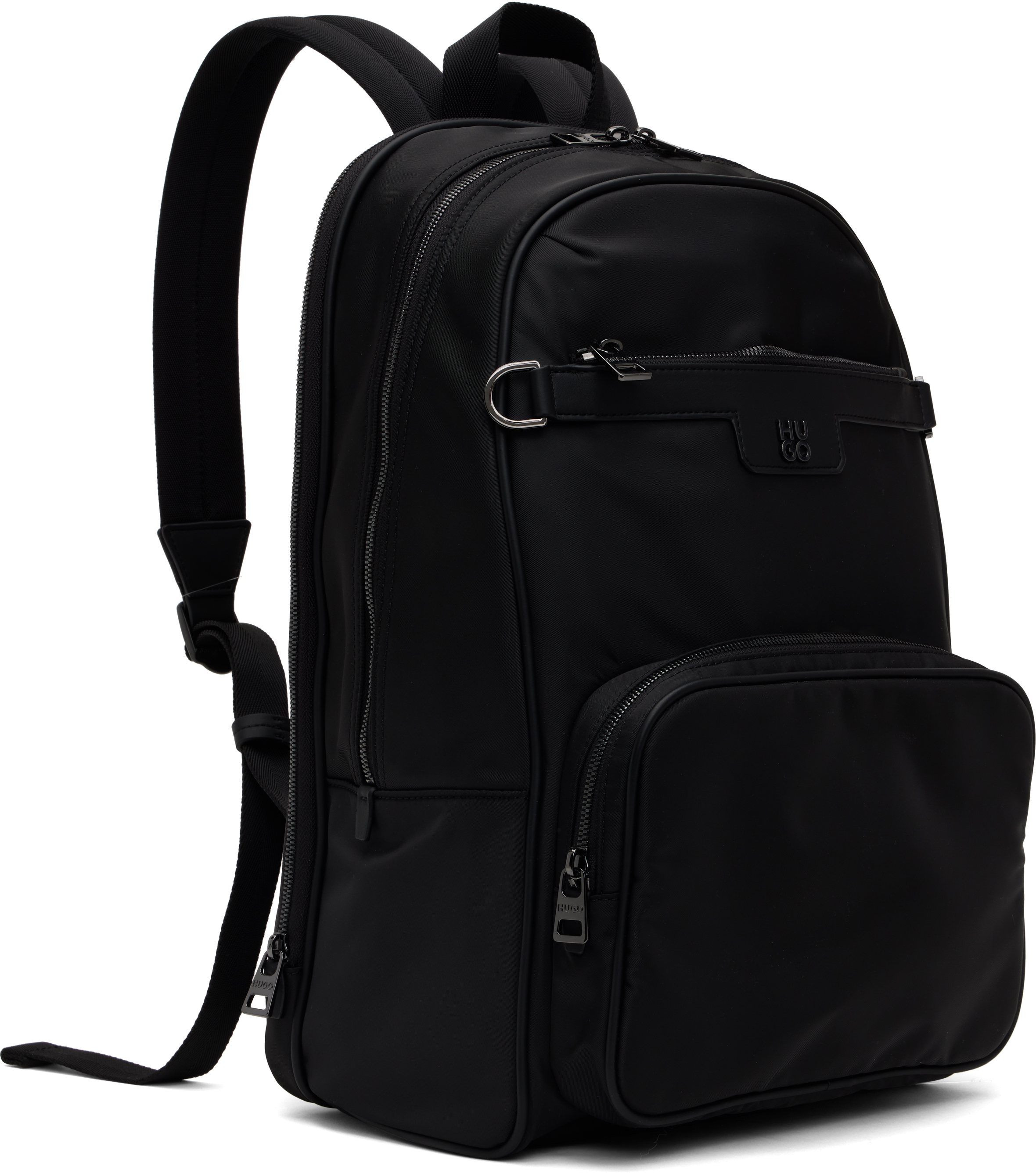 Hugo Boss Black Logo Hardware Backpack In 001-black