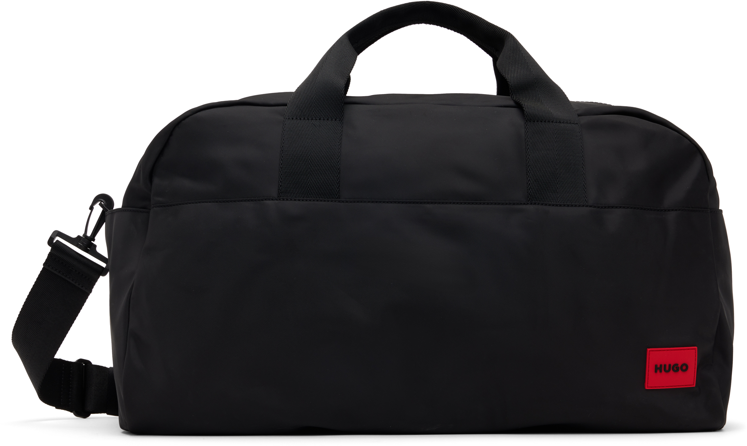 Hugo Black Holdall Duffle Bag In 002-black