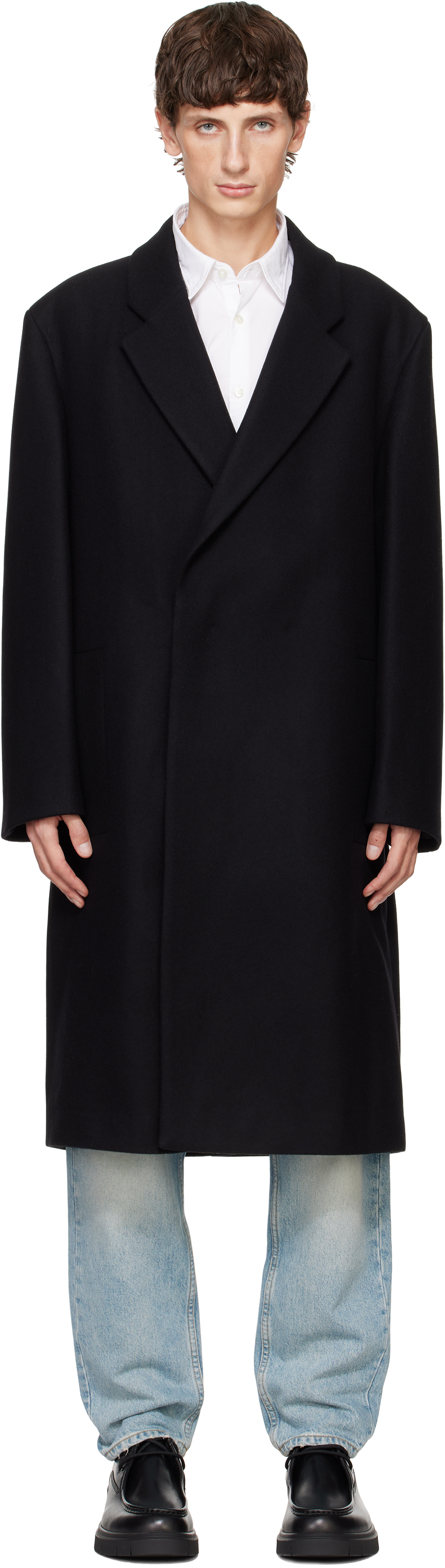 Black Relaxed-Fit Coat