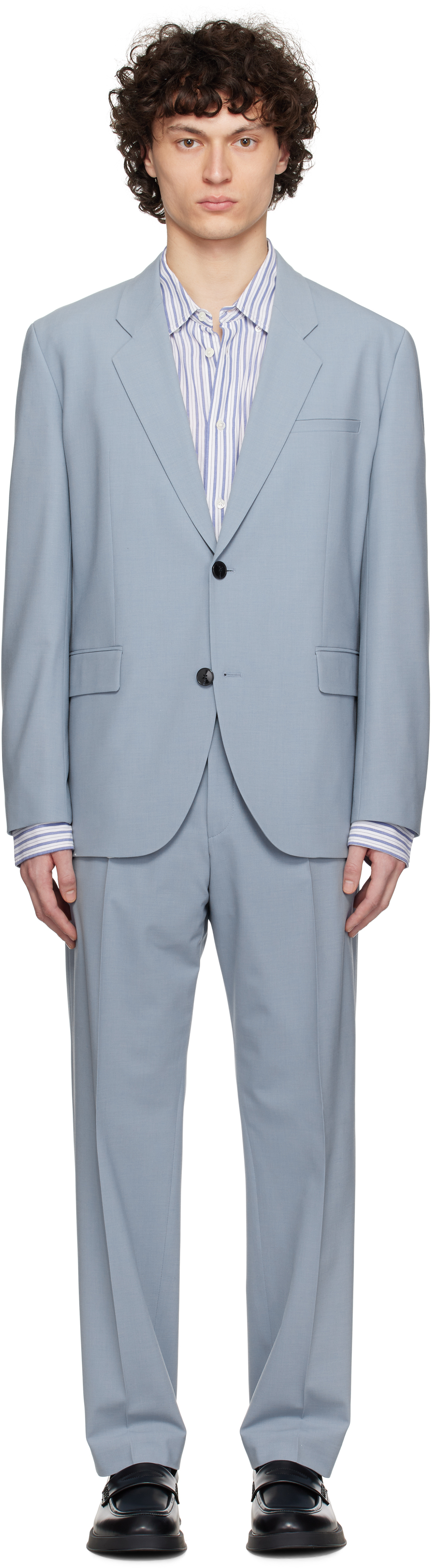 Blue Modern-Fit Suit
