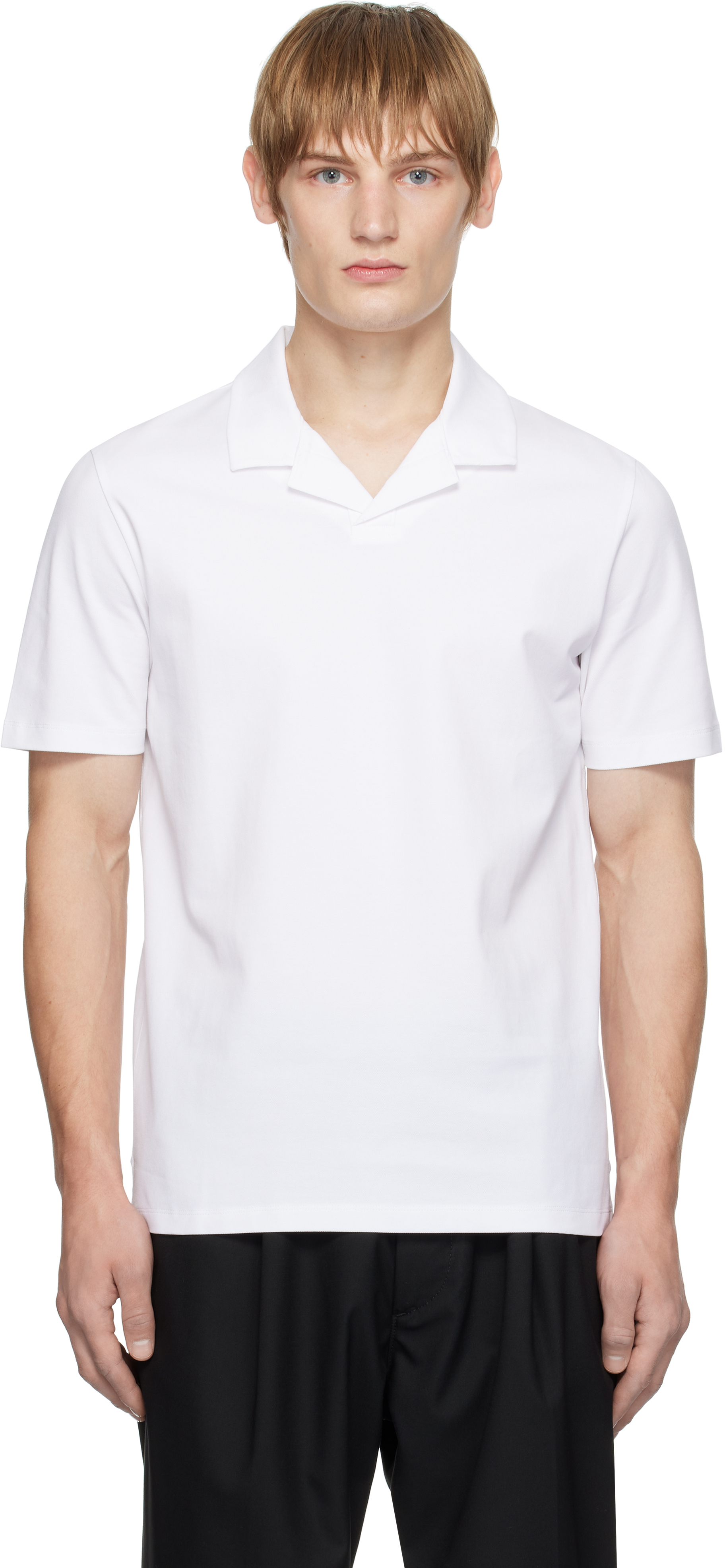 White Bowling Polo