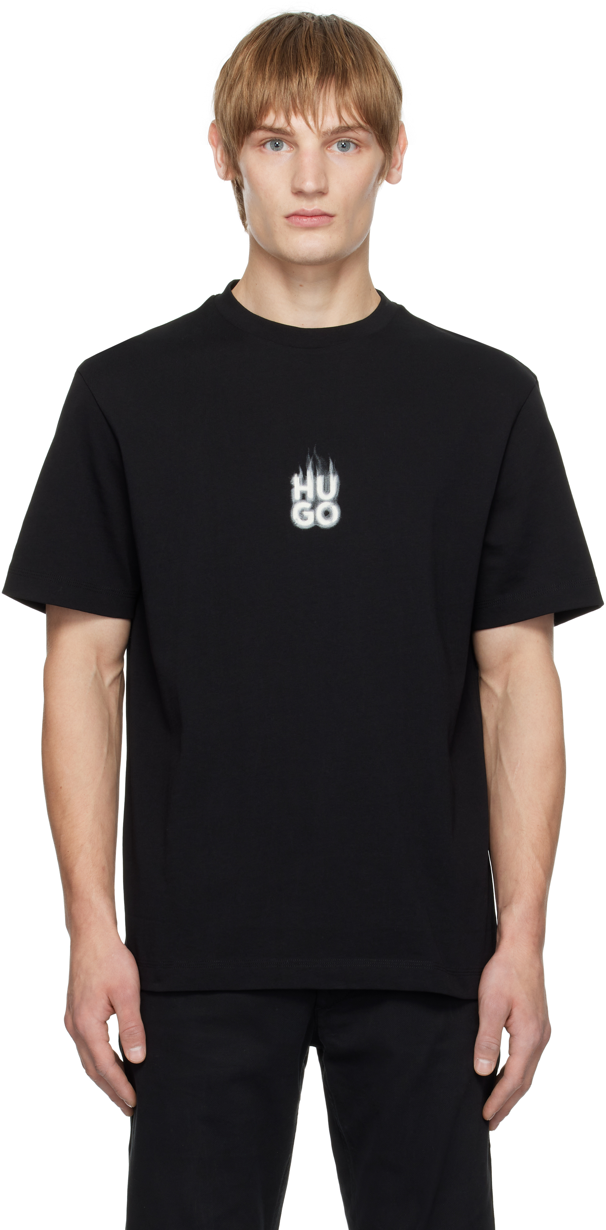 【関税込み】Hugo ブラック Flame Logo スウェットシャツ Hugoのブラック Flame Logo スウェットシャツがセール中