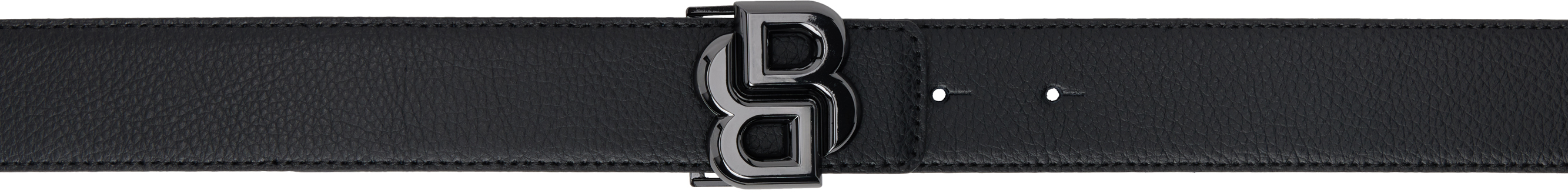 Black Double B Monogram Reversible Belt