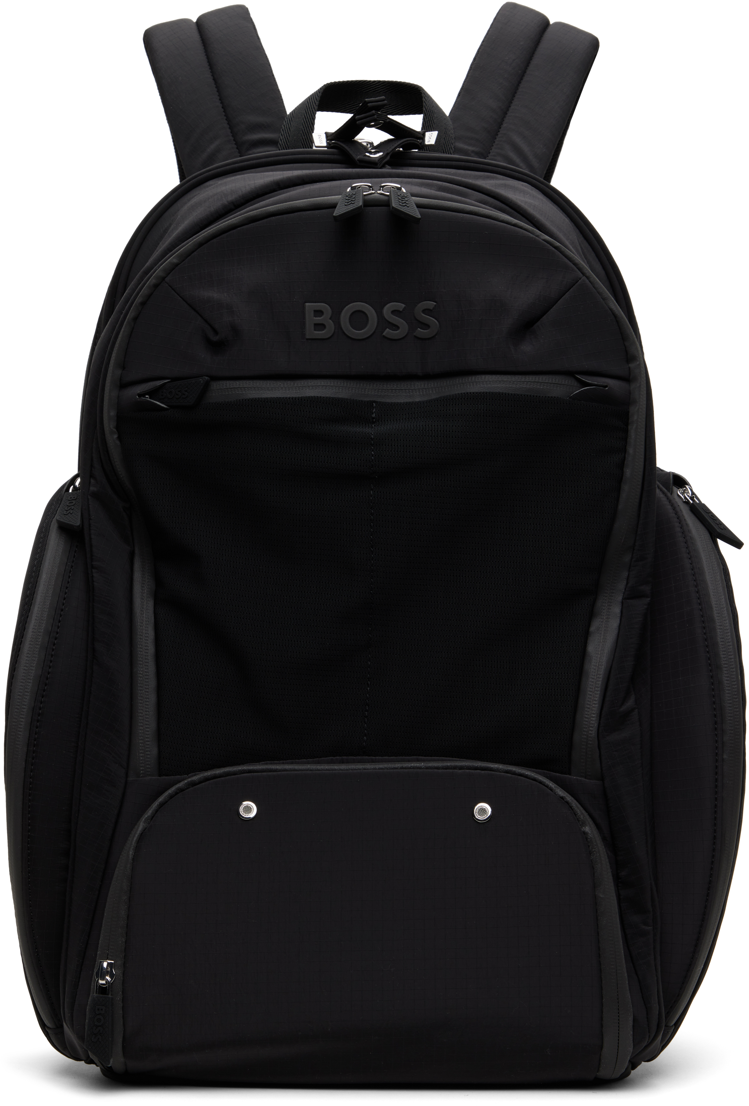 BOSS: ブラック ポリッシュド ハードウェア バックパック