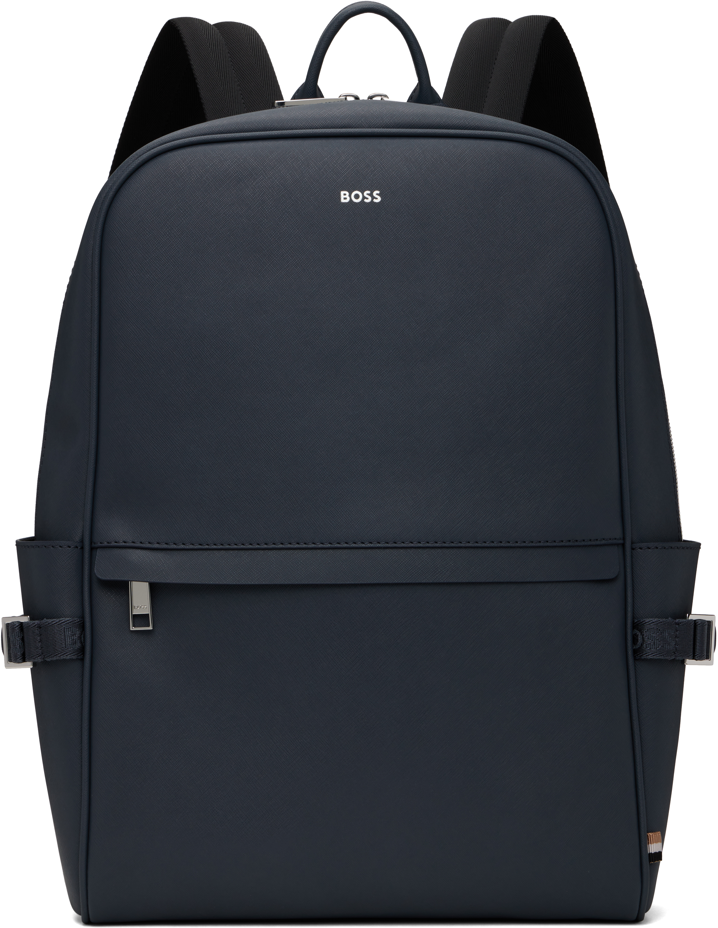 【関税込み】BOSS ブルー Signature Stripe ロゴ バックパック BOSSのブルー Signature Stripe ロゴ バックパックがセール中