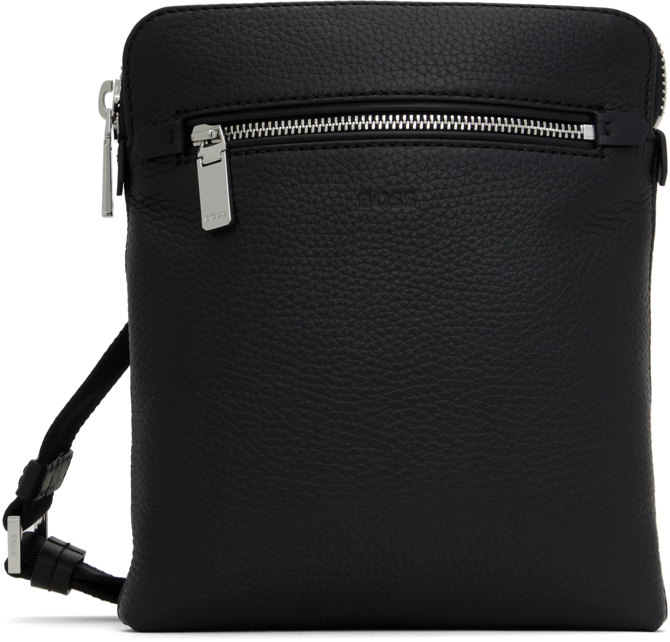 Black Embossed Logo Envelope Bag