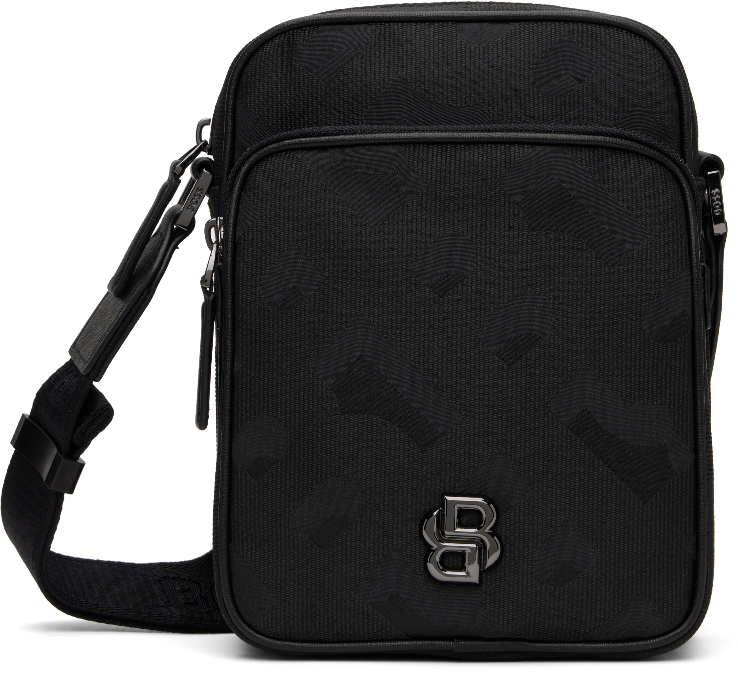 Black Monogram Jacquard Reporter Bag