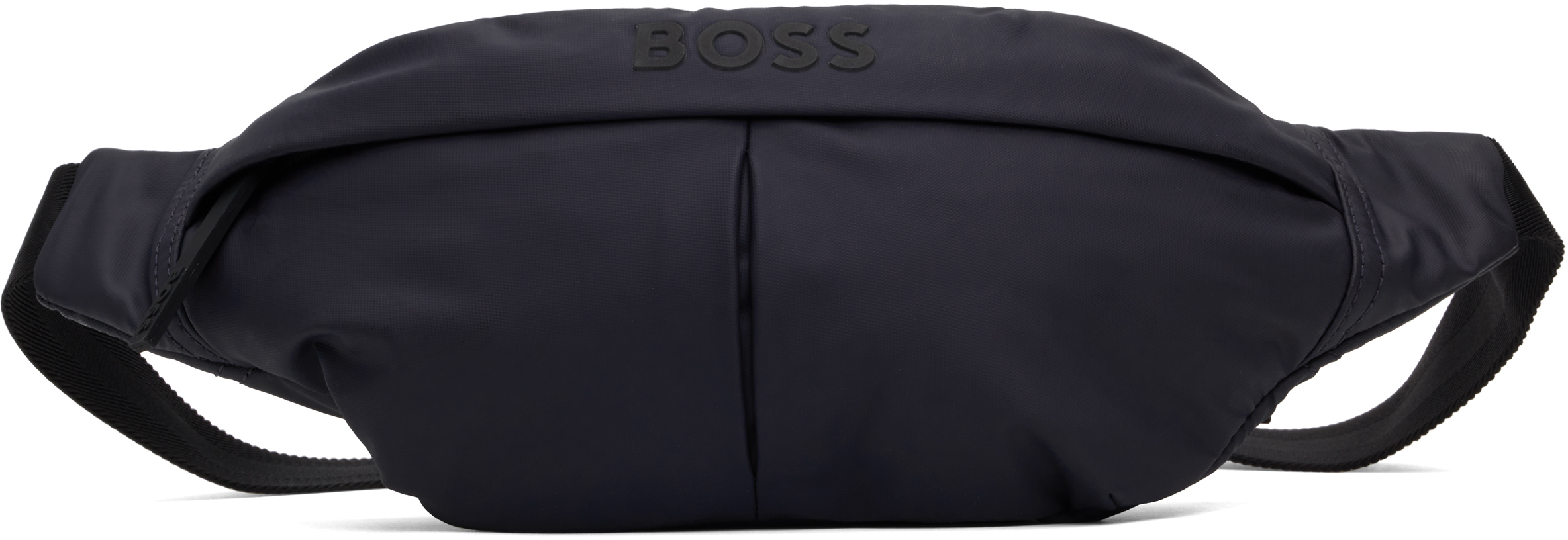 BOSS ボス★ネイビー コーティング キャンバス ベルトバッグ BOSSのネイビー コーティング キャンバス ベルトバッグがセール中
