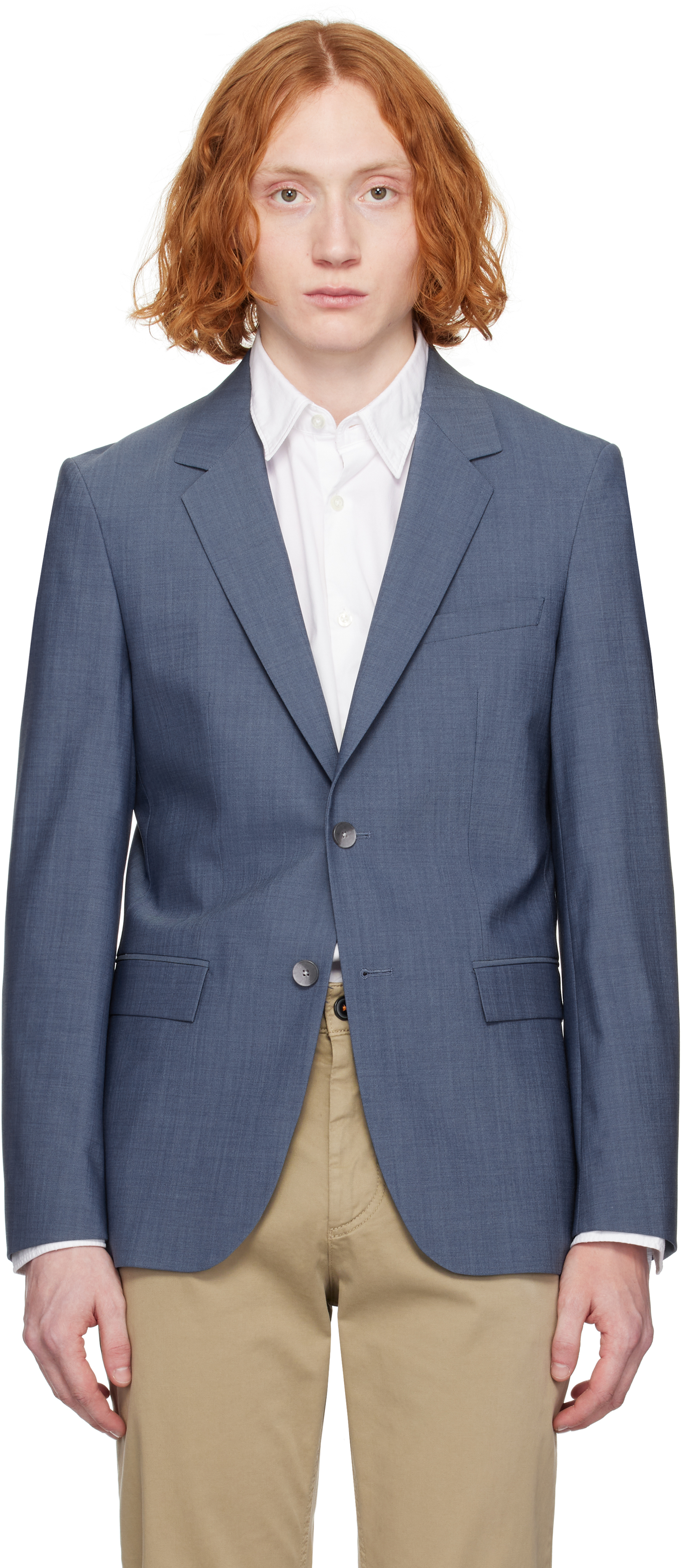 Blue Slim-Fit Blazer