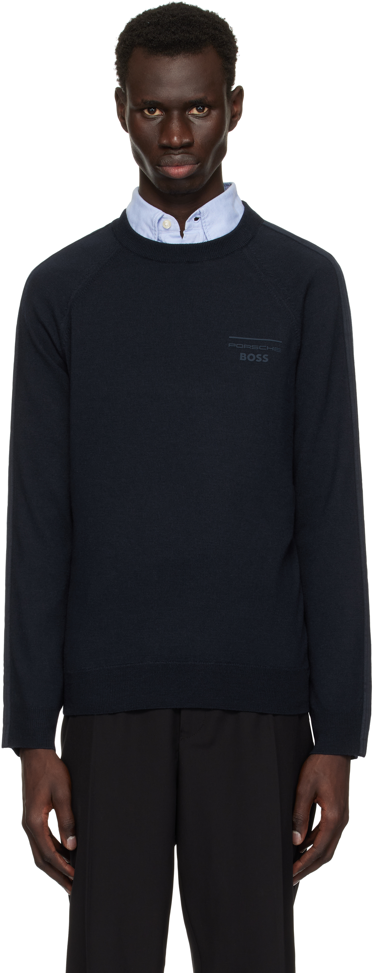 ☆新品☆BOSSグラフィックジャカード セーター 撫でれ