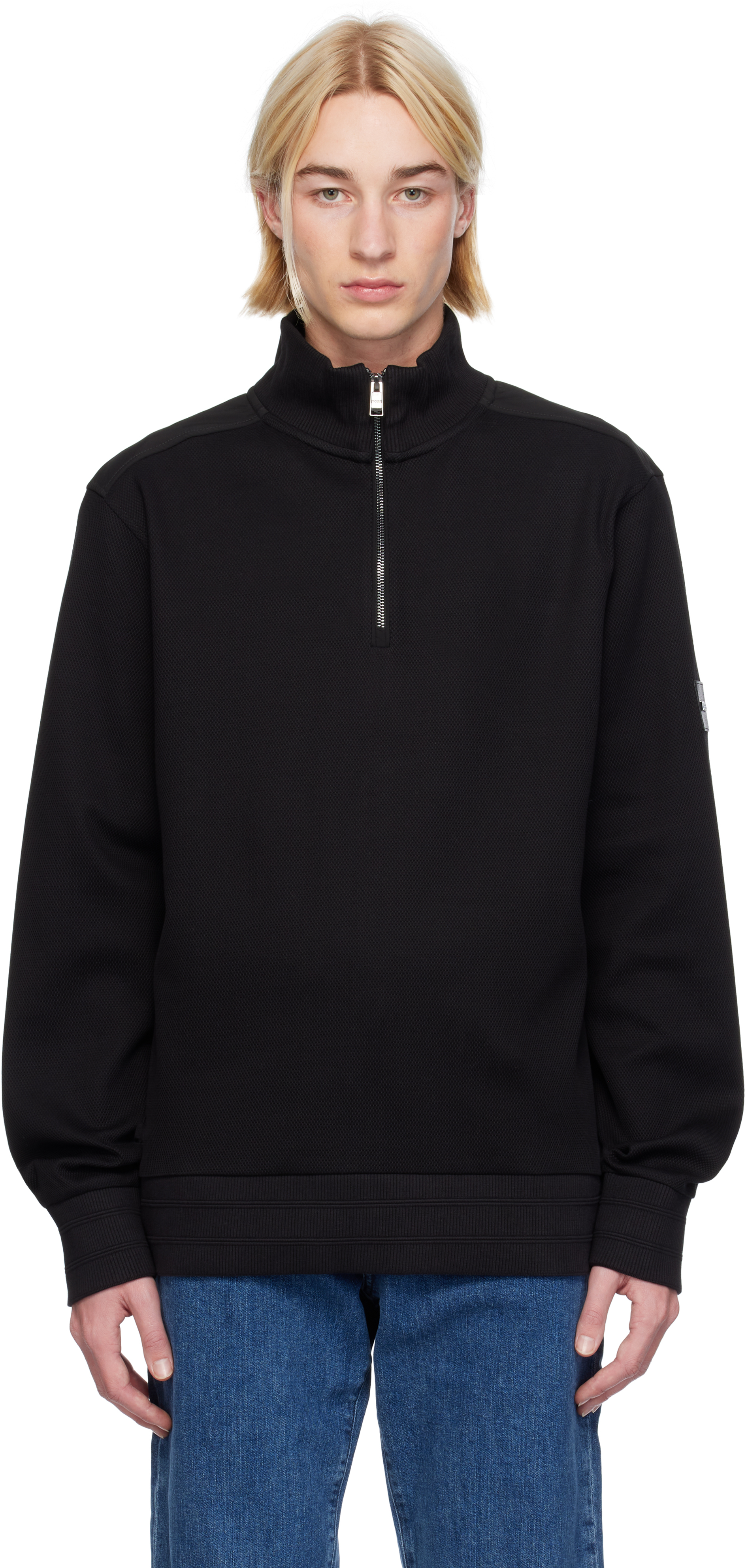 Black Regular-Fit Sweatshirt