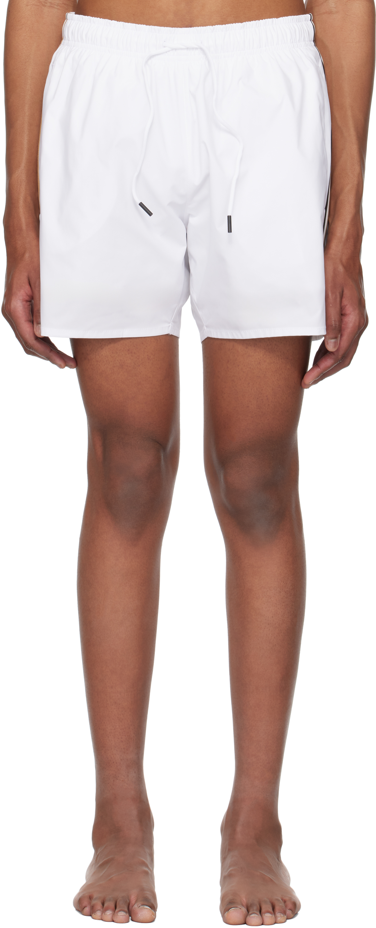 Hugo Boss White Iconic Swim Shorts In 100-white