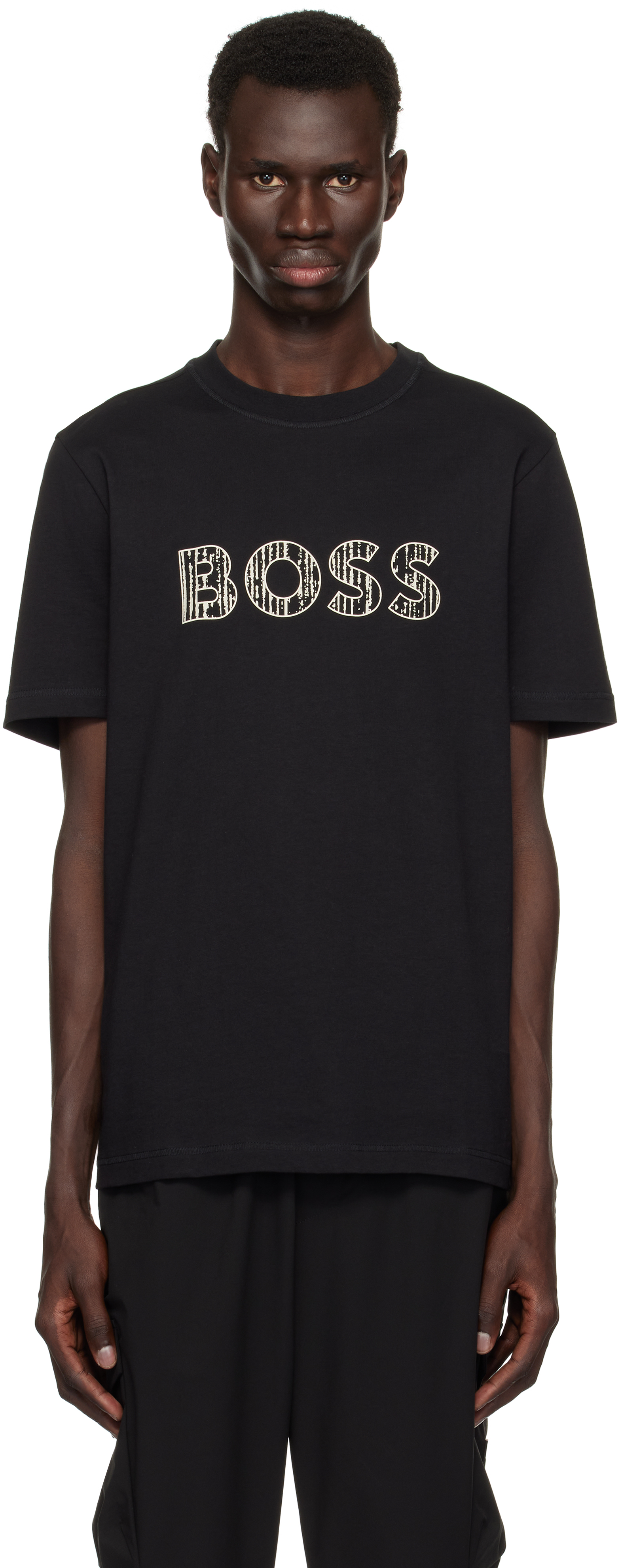 Black Printed Logo T-shirt