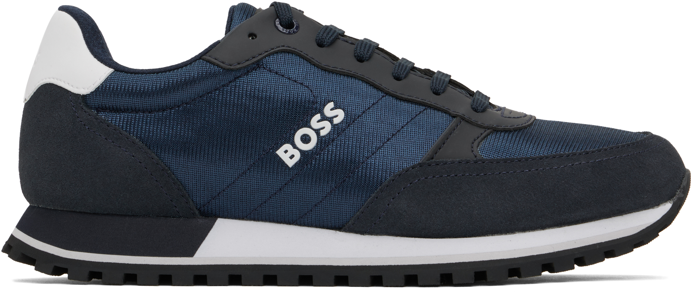 HUGO BOSS ネイビー スニーカー 43 約27.5cm ナイロン ボス メンズ