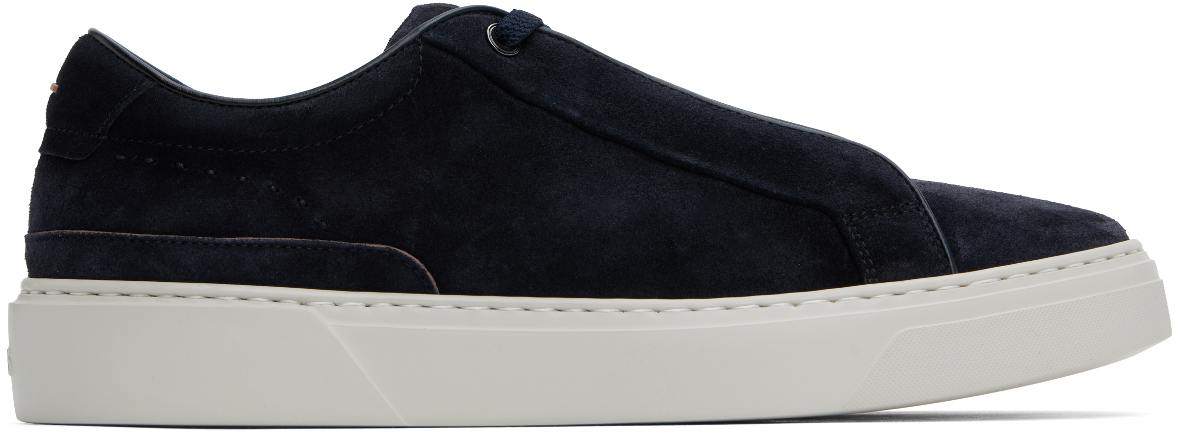 Navy Gary Low-Top Suede Sneakers