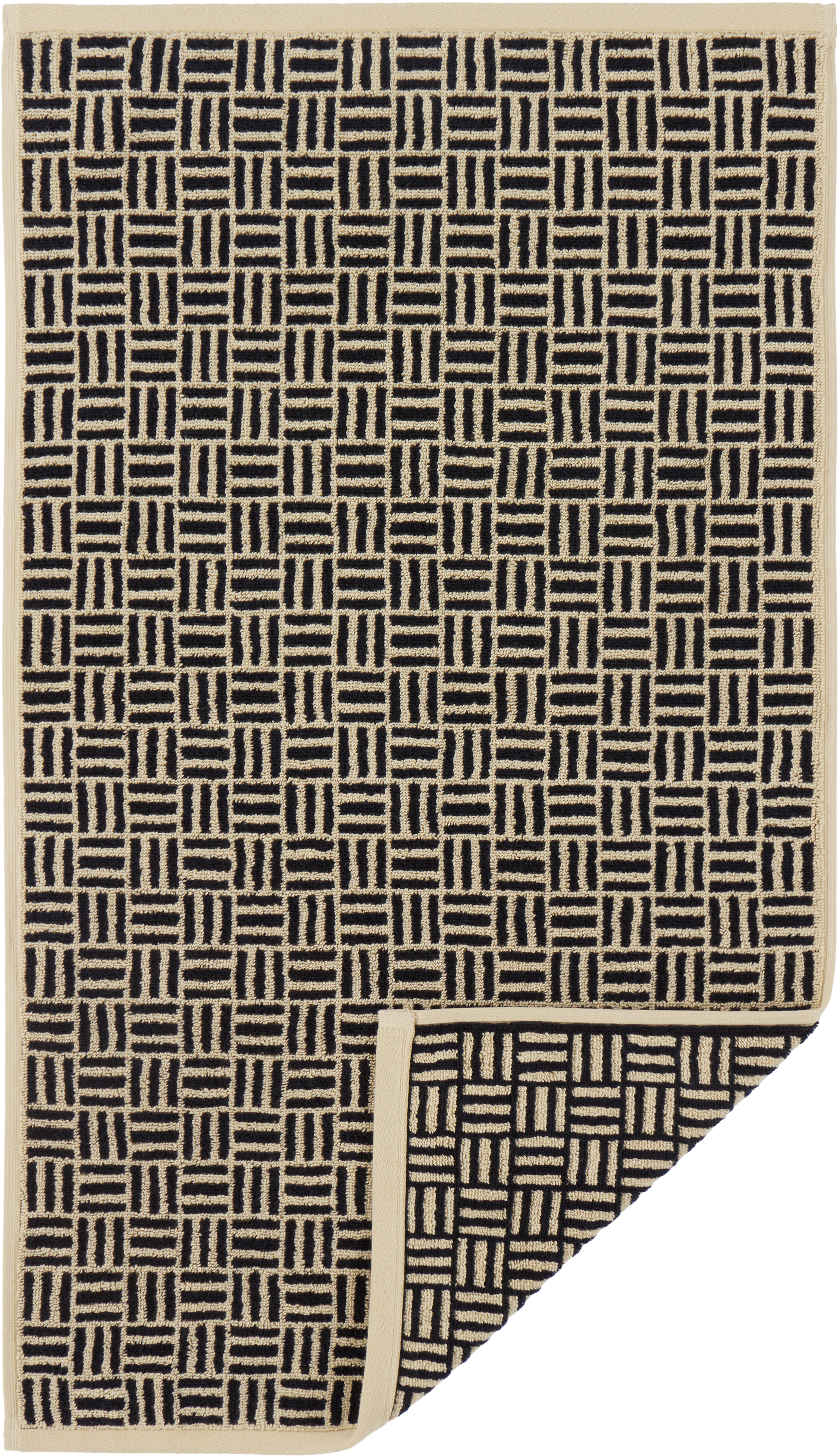 Baina Beige & Black Torrens Claremont Towel Set