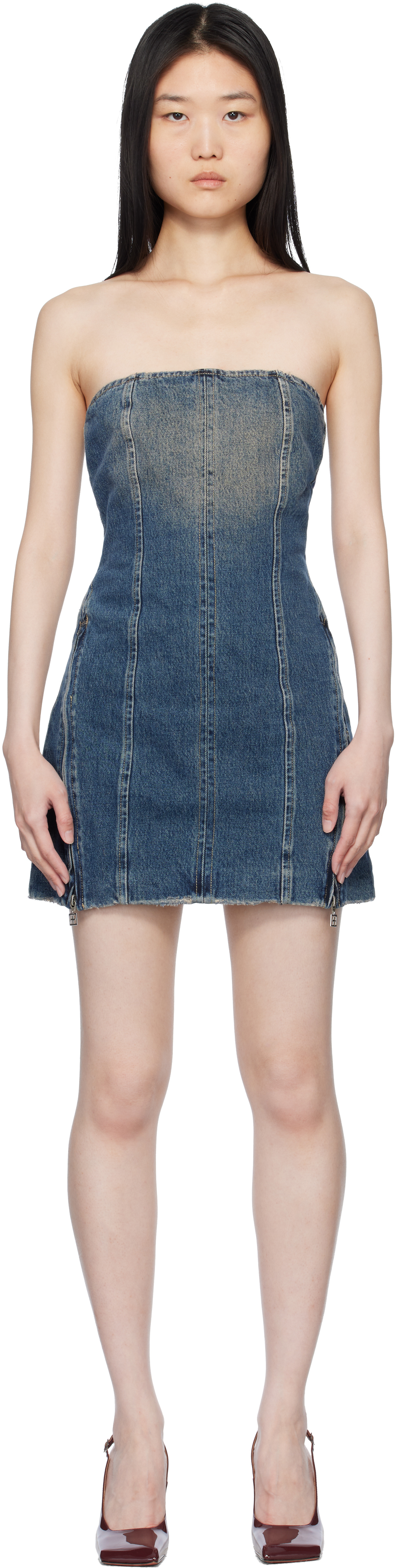 Ksubi Blue Avenue Dress Sandstorm Minidress In Denim