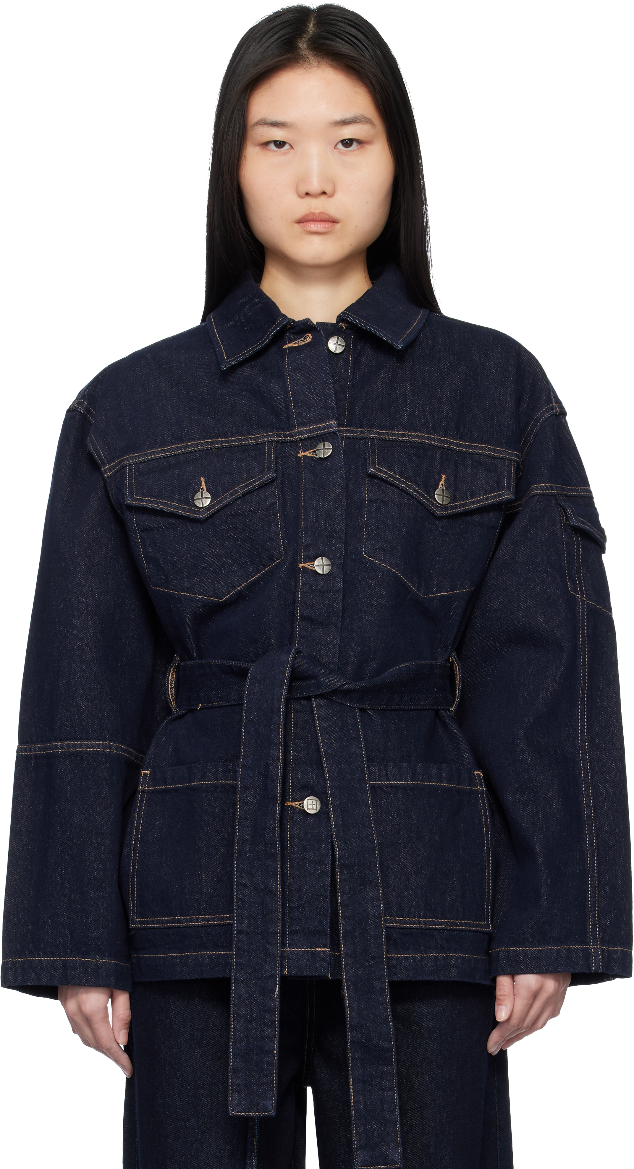 【関税込み】Ksubi ブルー Duty Zenith Pop デニムジャケット Ksubi: Blue Duty Zenith Pop Denim Jacket | SSENSE