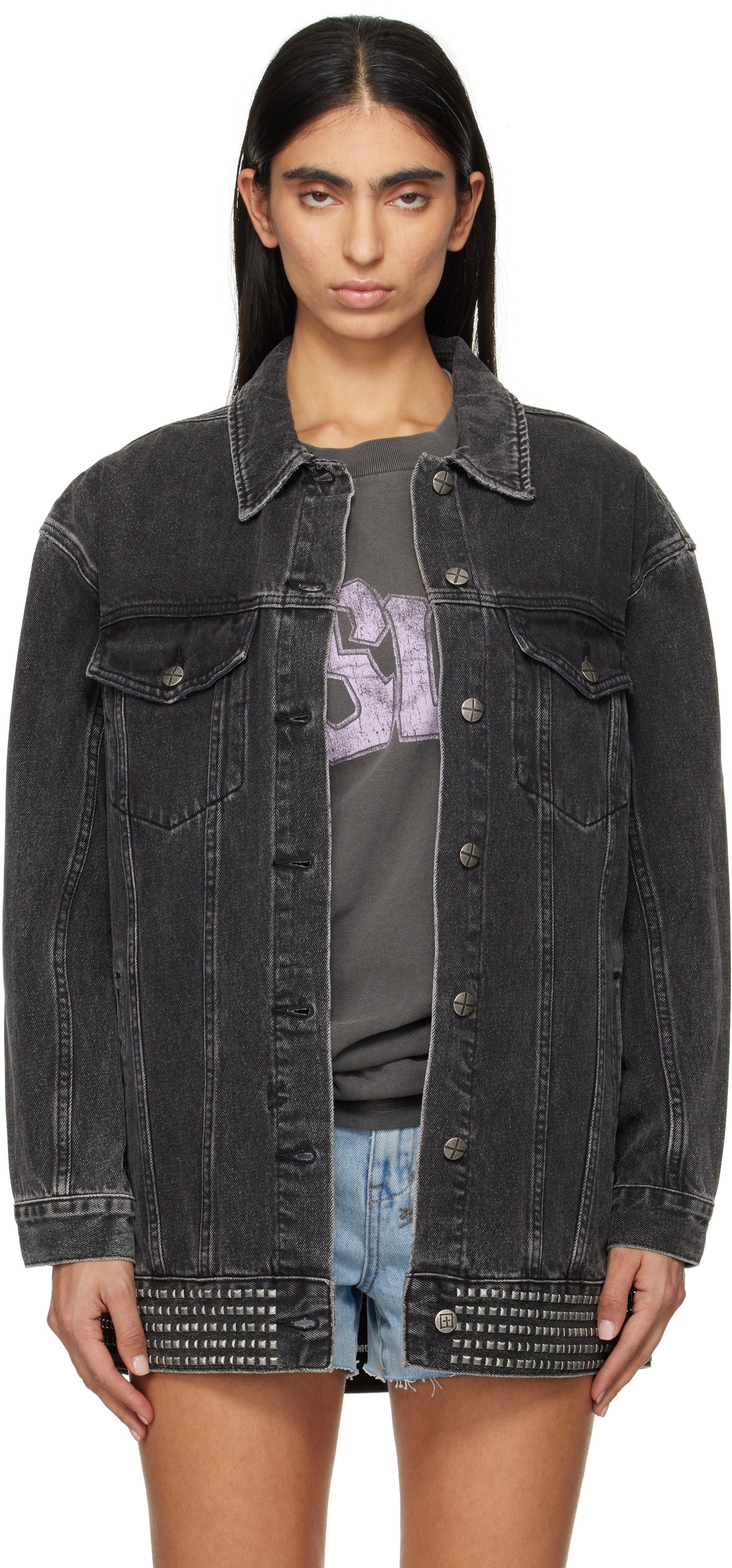 Black Altar Phoenix Trucker Denim Jacket