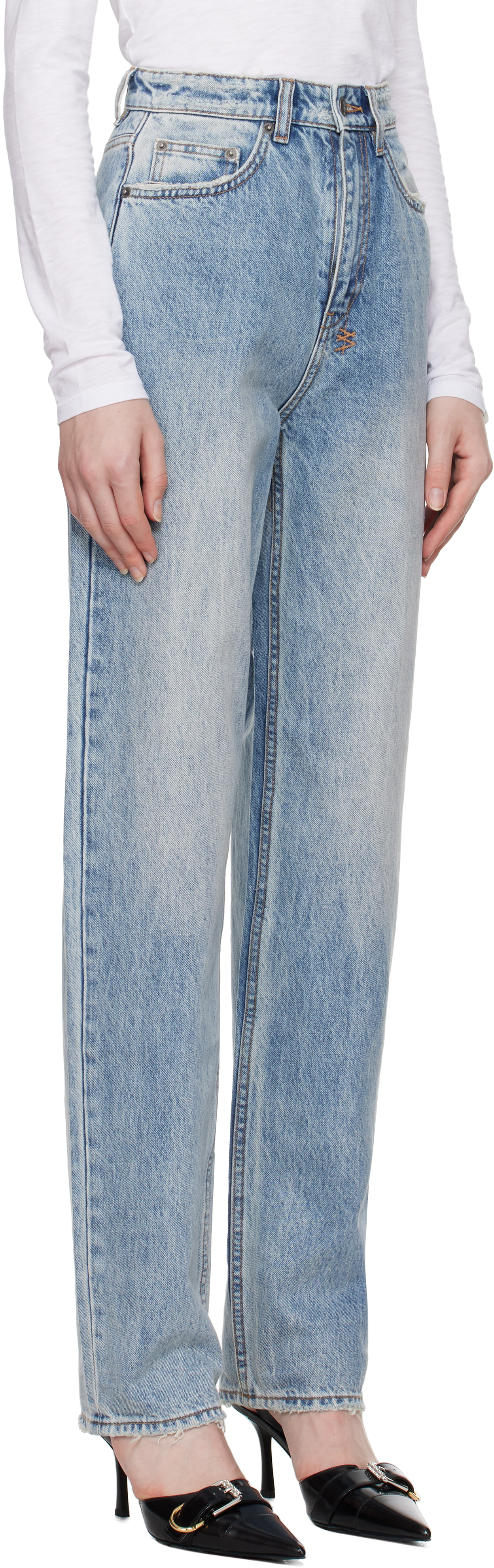 Shop Ksubi Blue Playback Karma Jeans In Denim