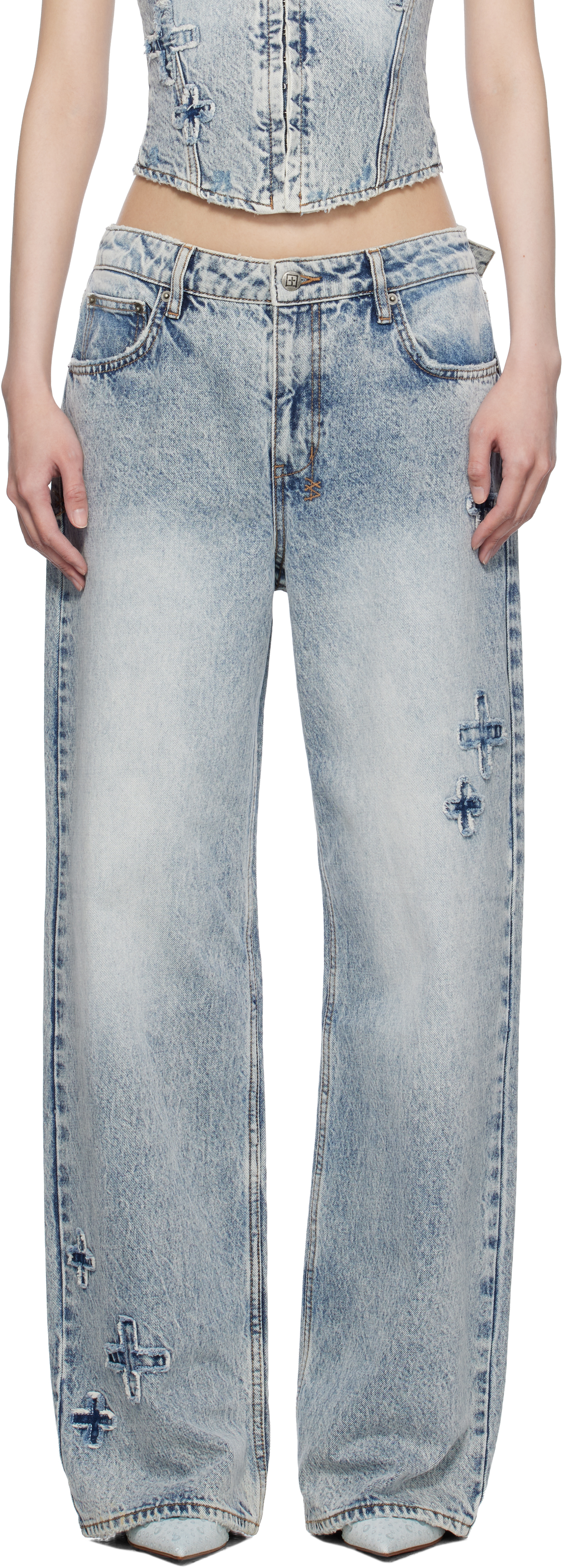 Ksubi Blue Low Rider Klassic Kraftwerk Jeans In Denim