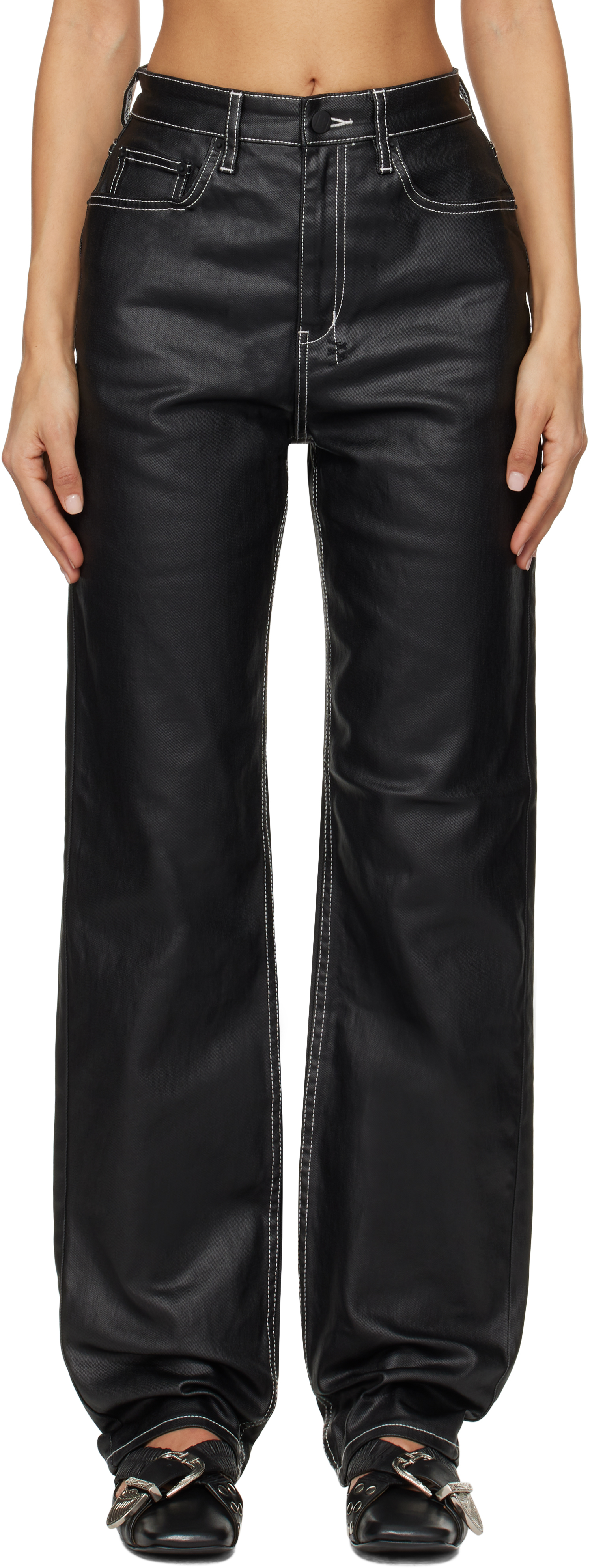 Black Playback Slicker Jeans