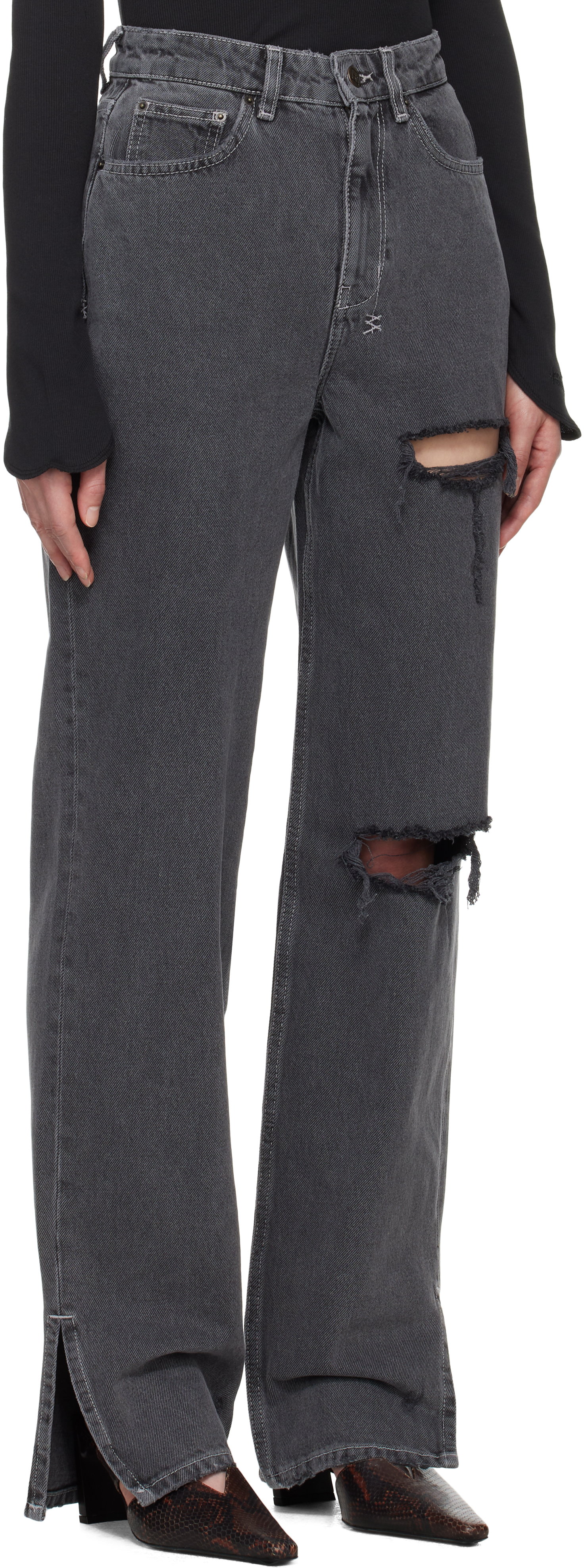 KSUBI GRAY STRAIGHT PLAYBACK JEANS