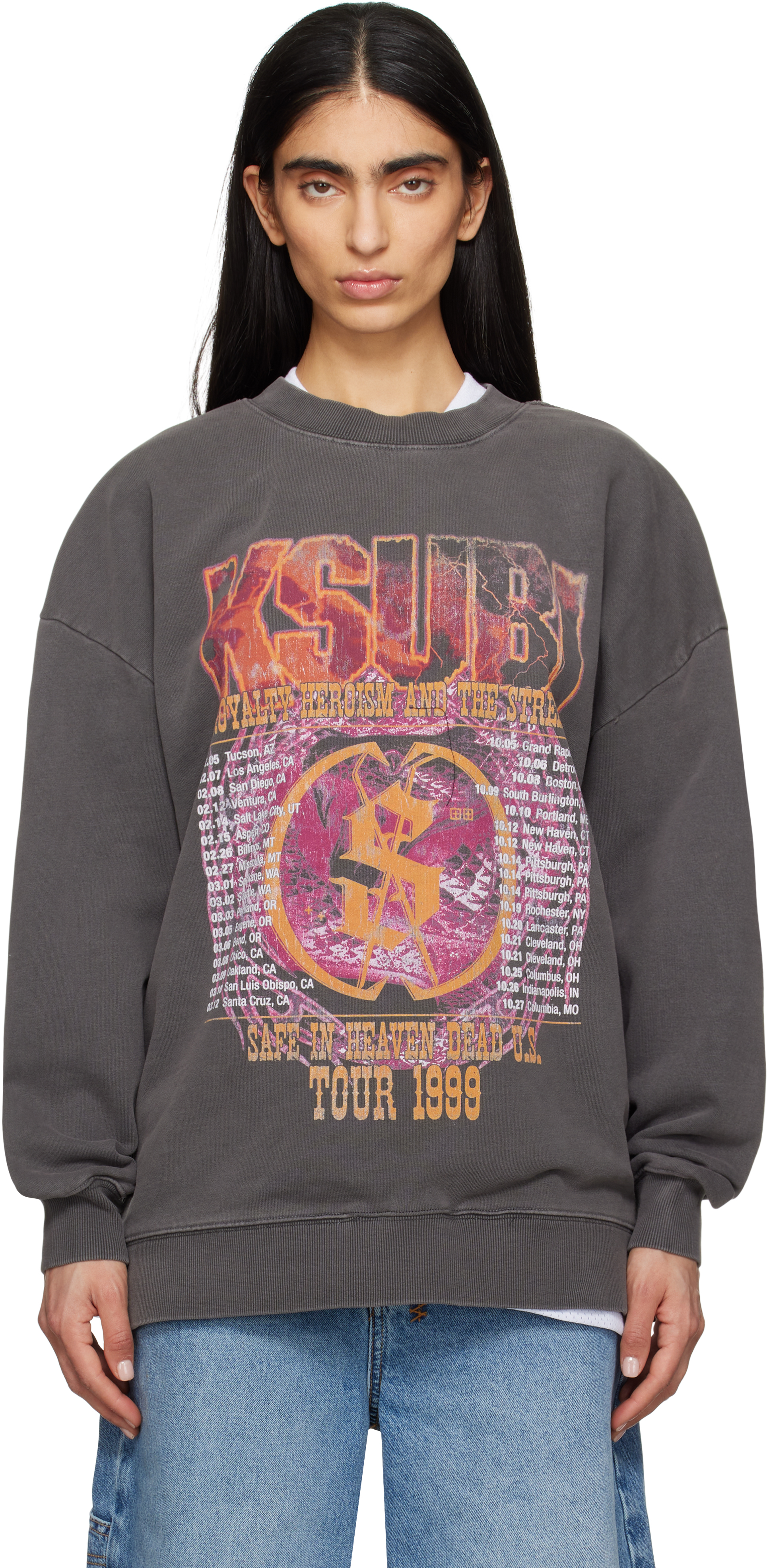 Ksubi Gray Kickstart Oh G Sweatshirt In Charcoal