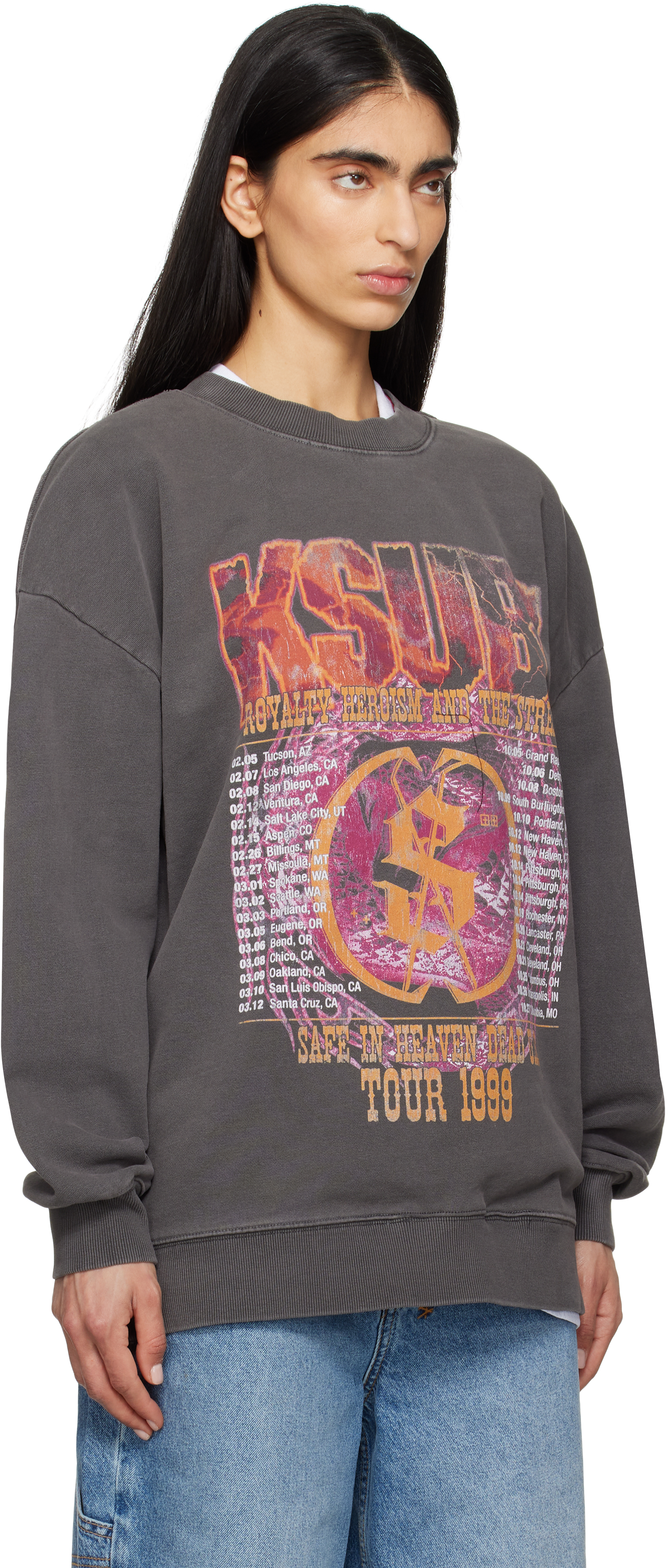 Ksubi Gray Kickstart Oh G Sweatshirt In Charcoal
