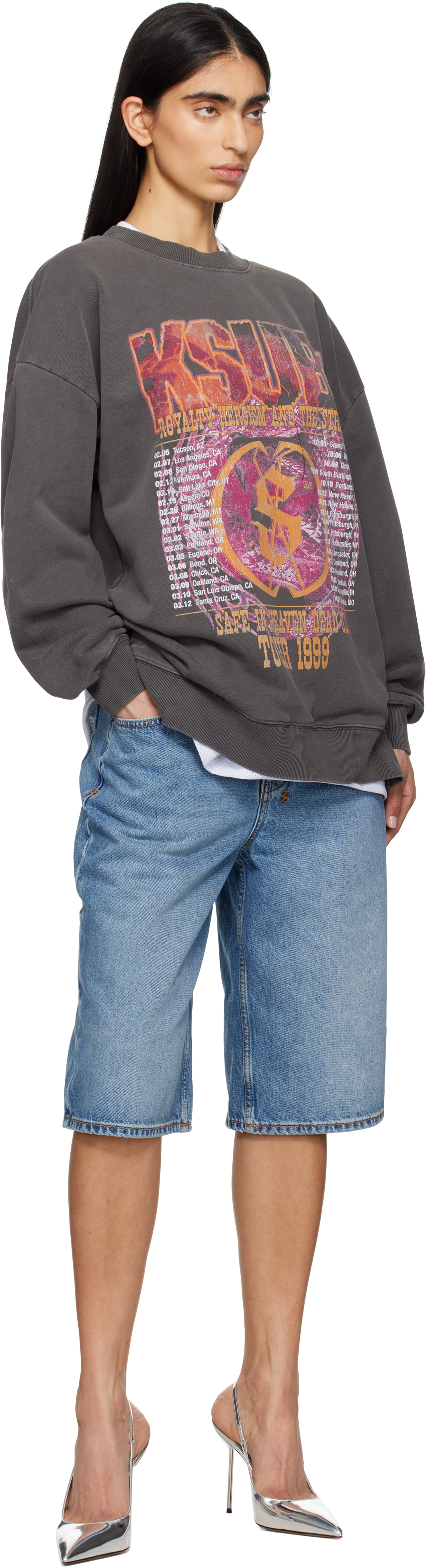 Ksubi Gray Kickstart Oh G Sweatshirt In Charcoal