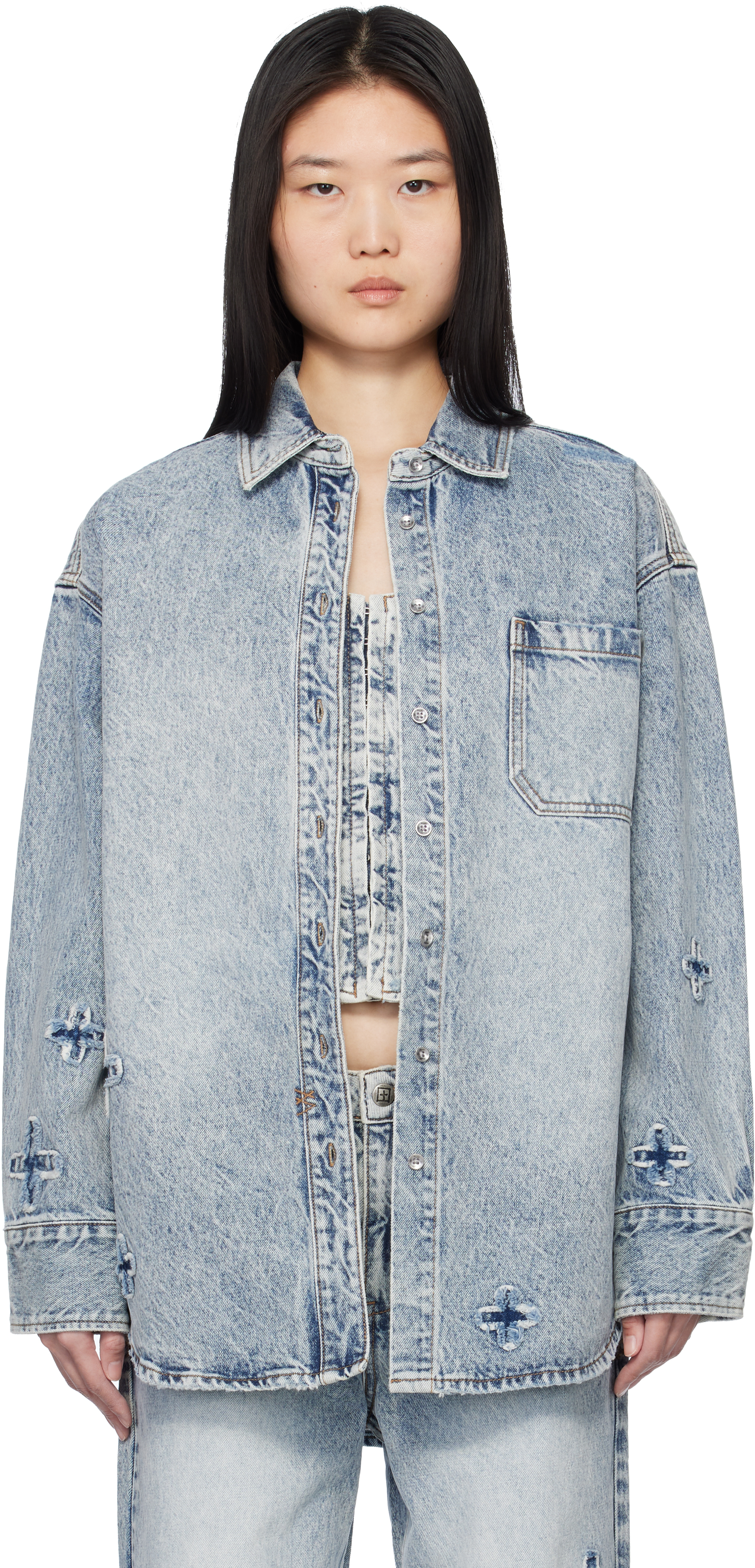 Blue Oversized Klassic Kraftwerk Denim Shirt