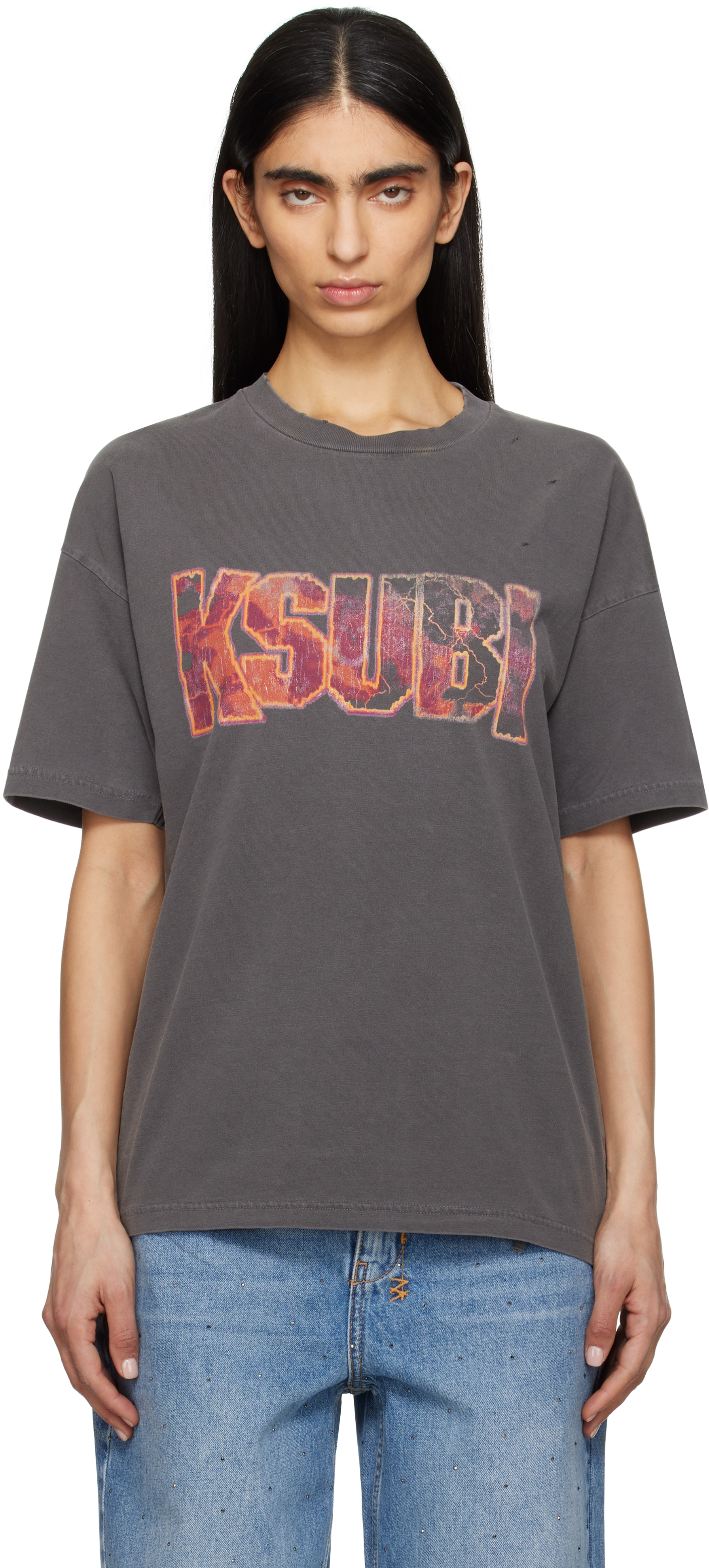 トップス K Gray Kickstart Oh G Short Sleeve T-shirt by Ksubi on Sale