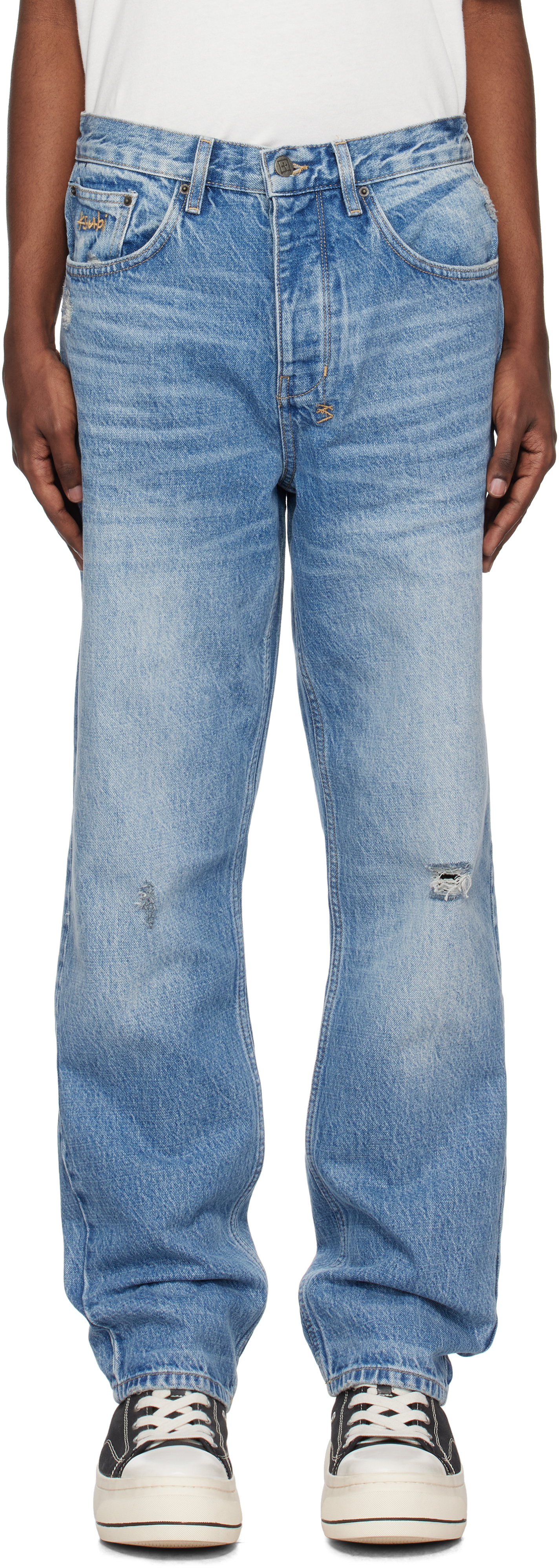 Shop Ksubi Blue Anti K Maverick Jeans In Denim