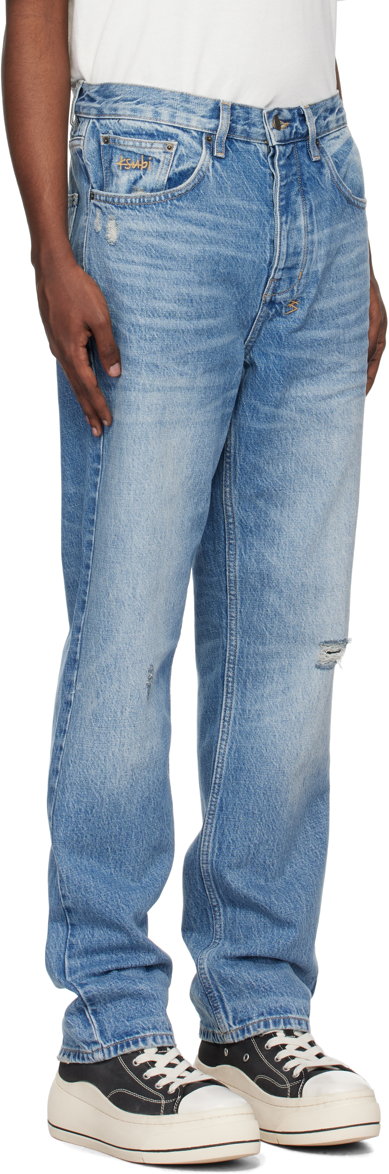 Shop Ksubi Blue Anti K Maverick Jeans In Denim