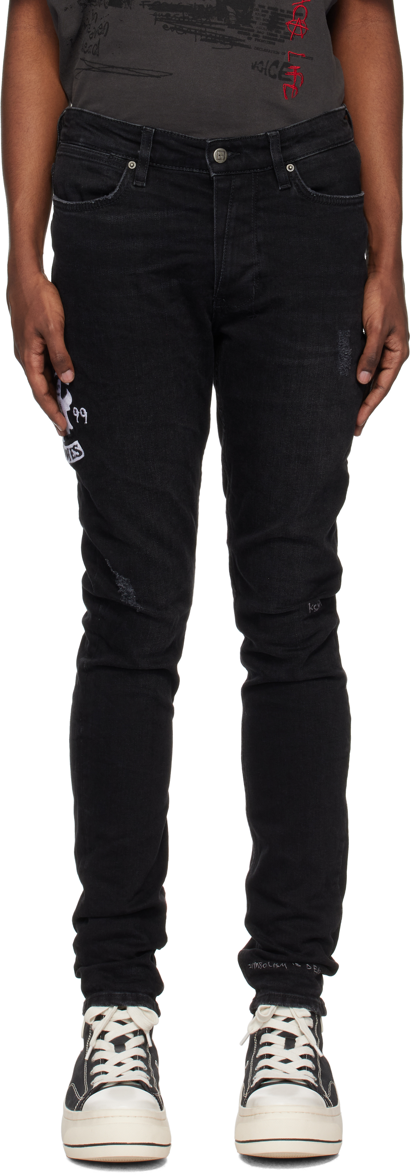 KSUBI BLACK VAN WINKLE BADDIES JEANS 