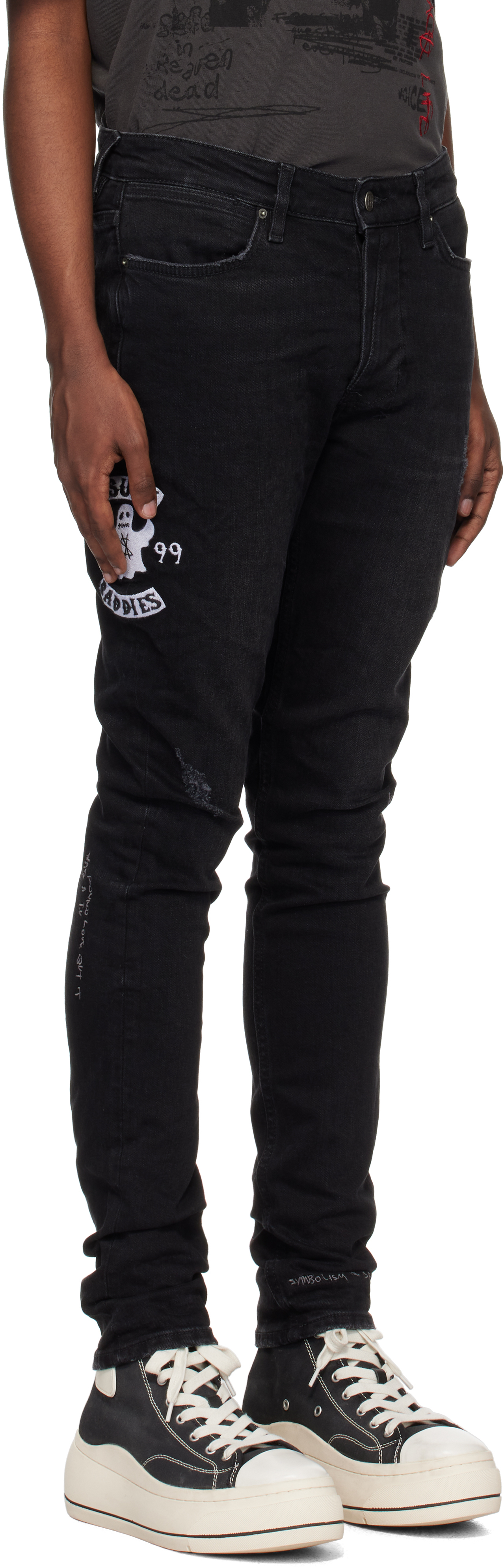 KSUBI BLACK VAN WINKLE BADDIES JEANS 