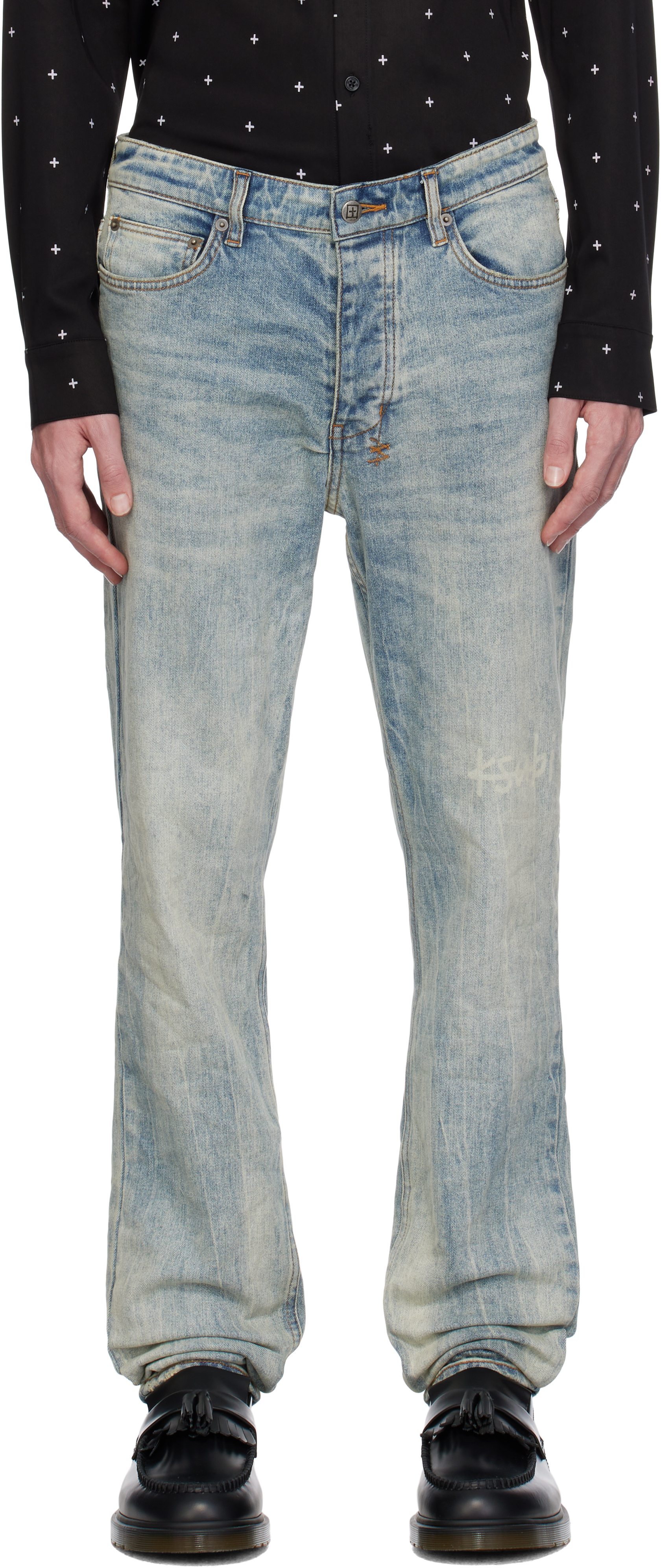 Shop Ksubi Blue Chitch Stairway Jeans In Denim