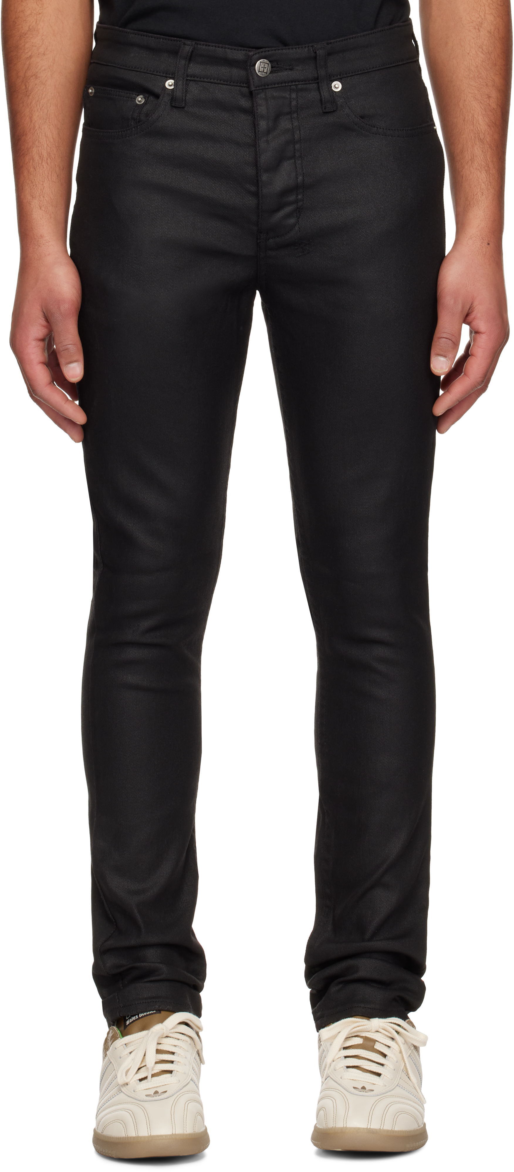 Shop Ksubi Black Chitch Wax Jeans