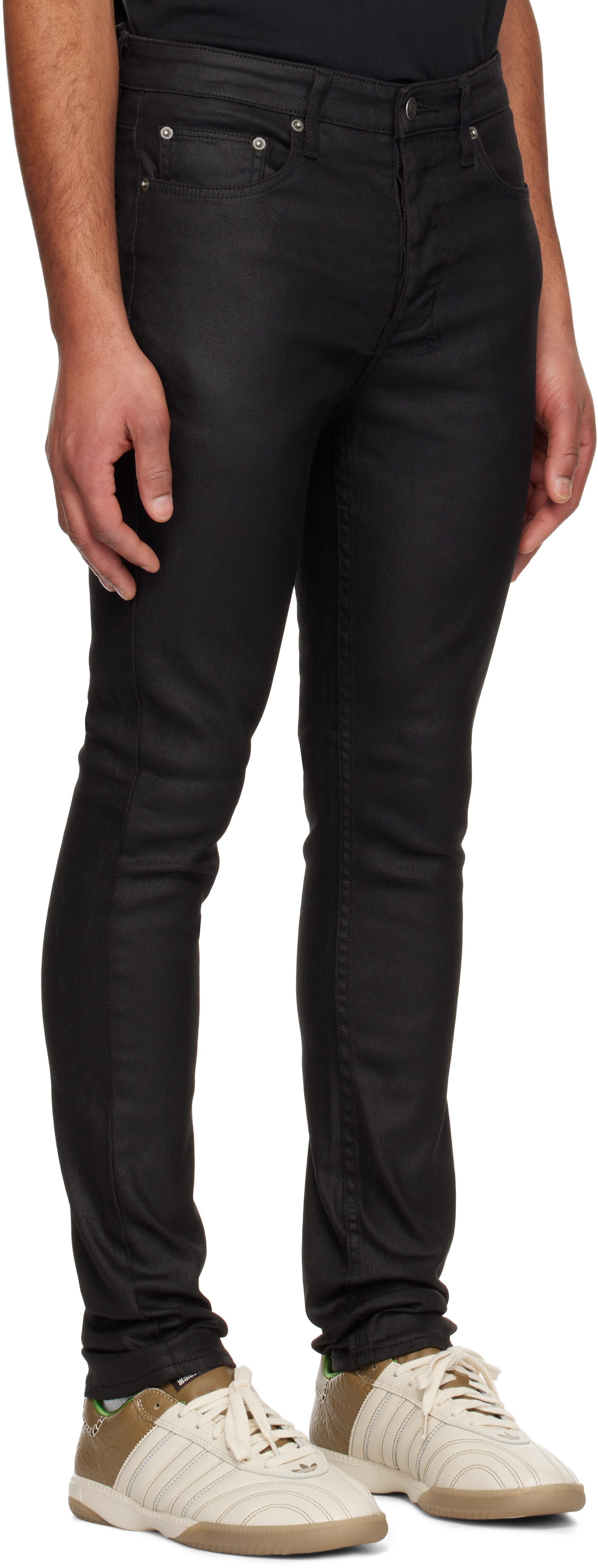 Shop Ksubi Black Chitch Wax Jeans